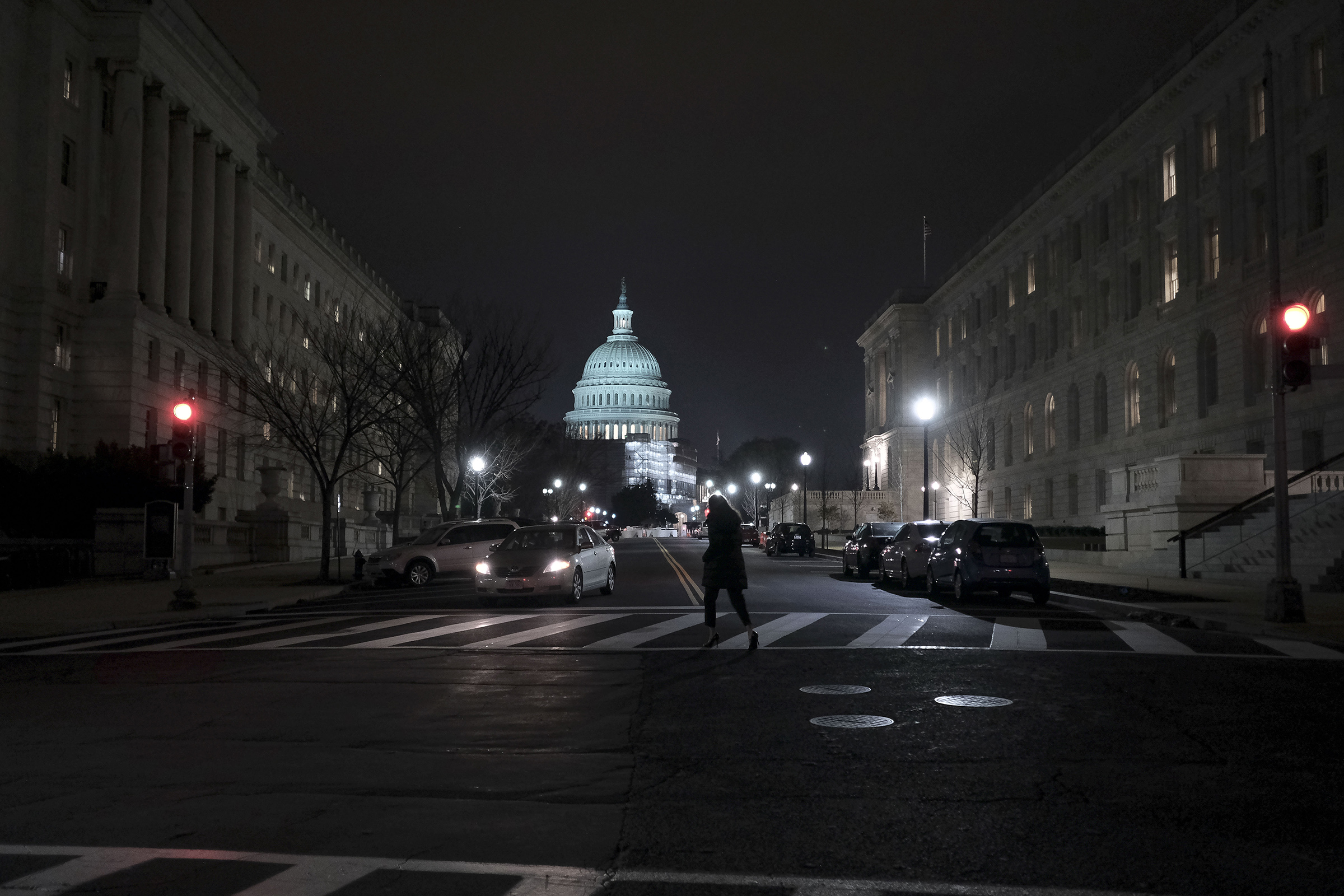 The U.S. Capitol is seen from the Longworth House Office Building where the House Intelligence Committee hearing on the impeachment inquiry is taking place on Capitol Hill in Washington, D.C. on Nov. 20, 2019. (Gabriella Demczuk for TIME)