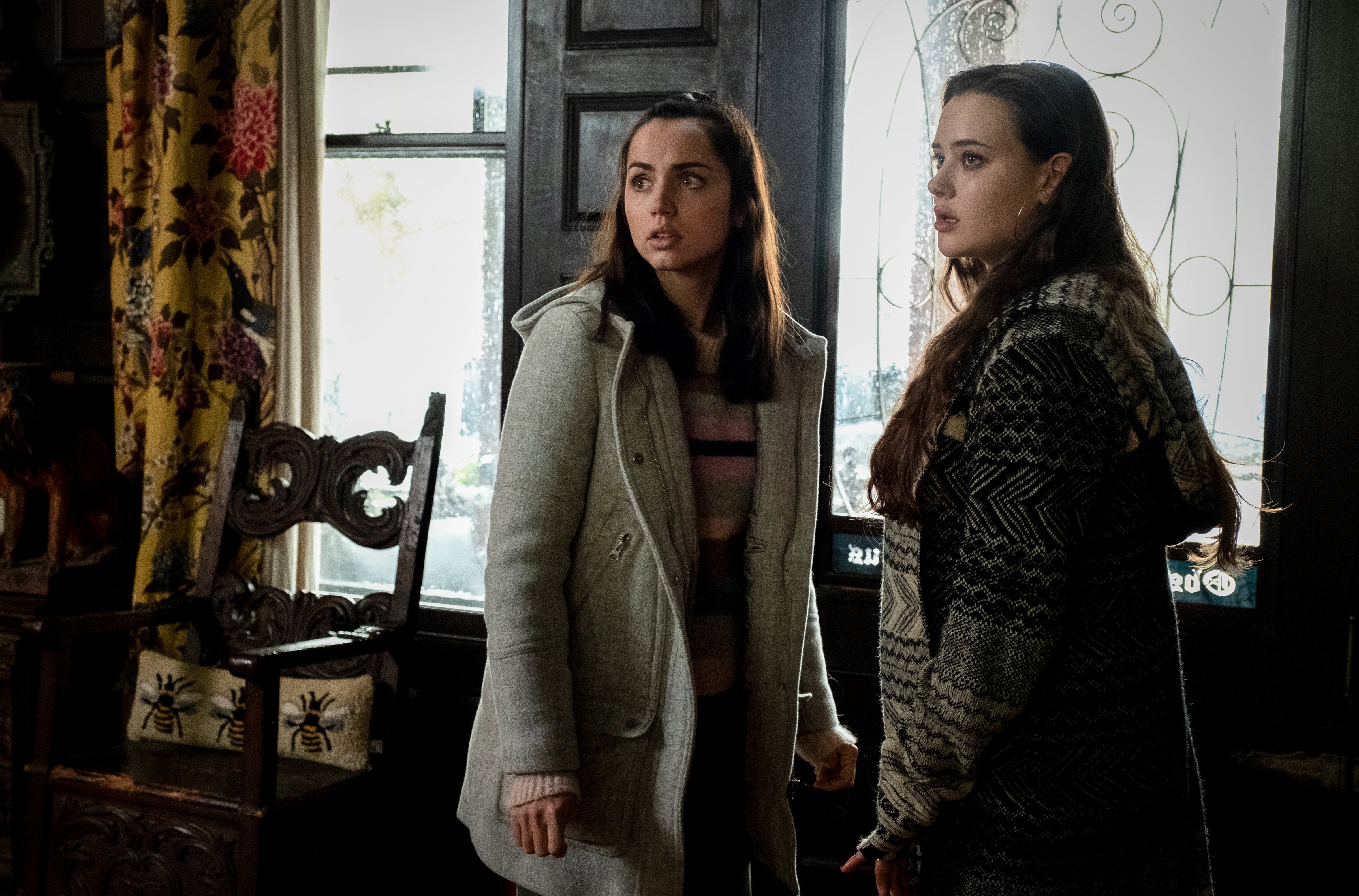 Ana de Armas, left, with Katherine Langford in "Knives Out."