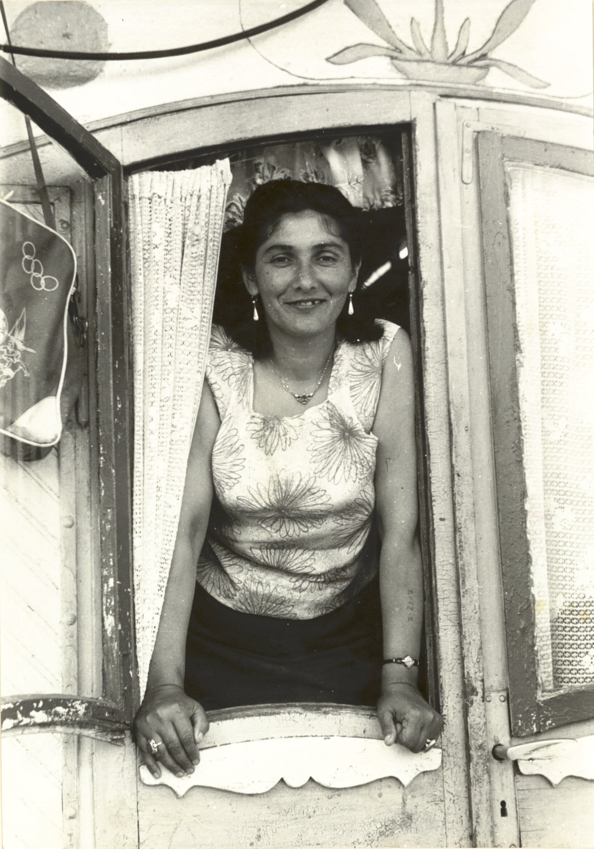 Margarete Kraus, a Czech Roma, photographed after the Second World War. Her Auschwitz tattoo is visible on her left arm. (Reimar Gilsenback—Wiener Holocaust Library Collections)