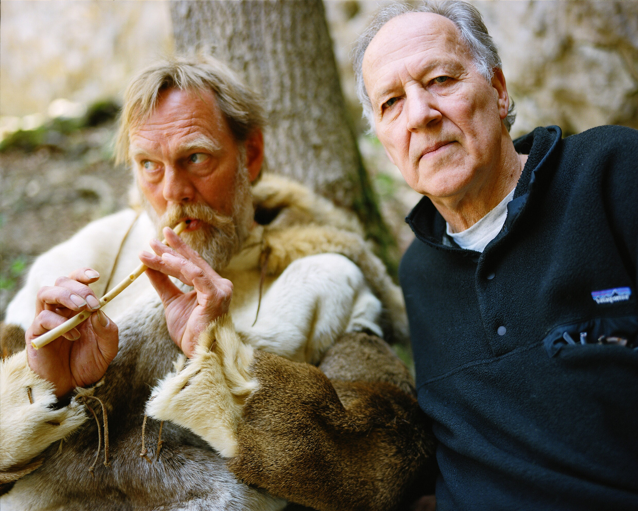 CAVE OF FORGOTTEN DREAMS, from left: W. Hein, director Werner Herzog, on set, 2010. Ph: Mark Valesel