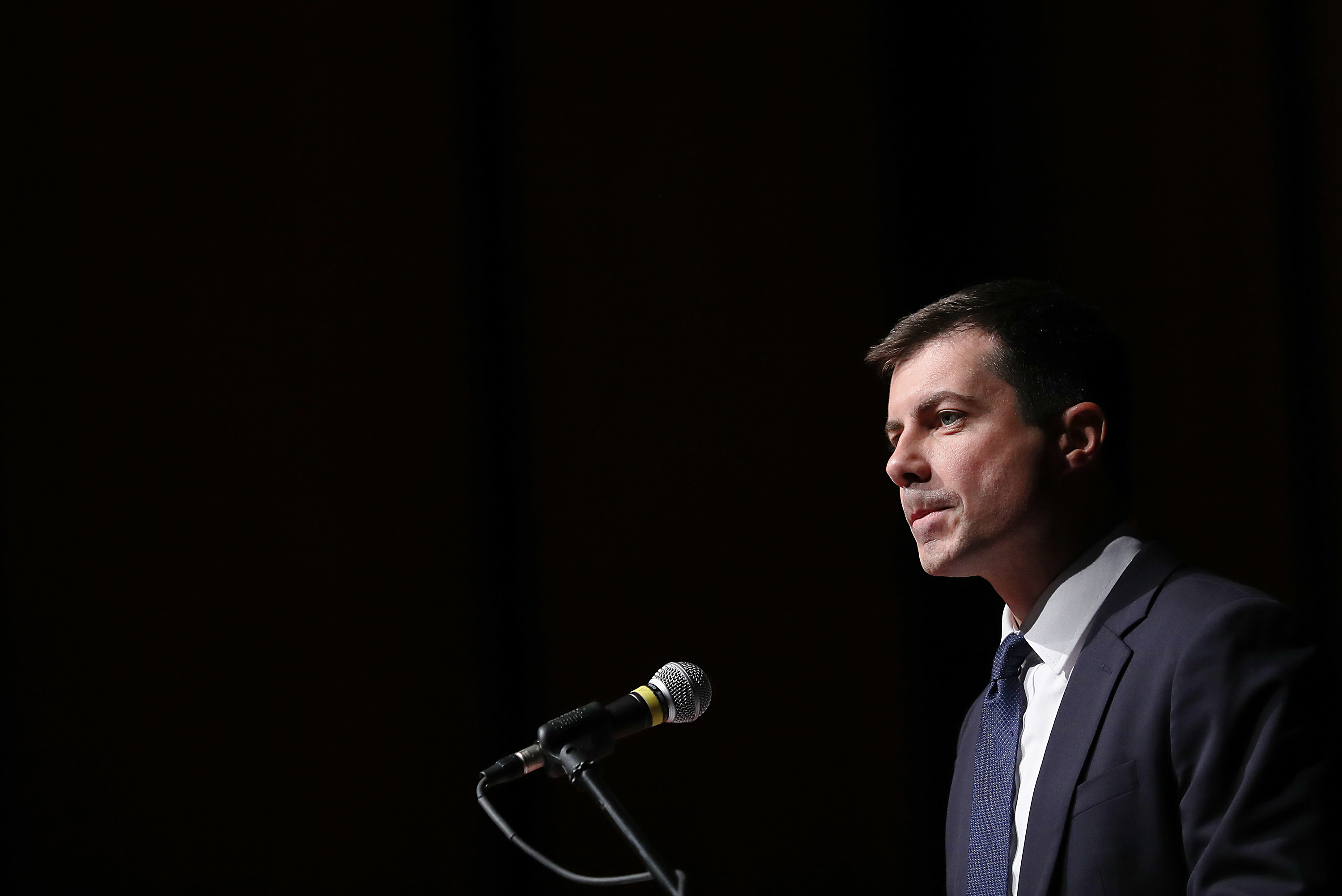 Presidential Candidate Pete Buttigieg Campaigns At Morehouse College In Atlanta