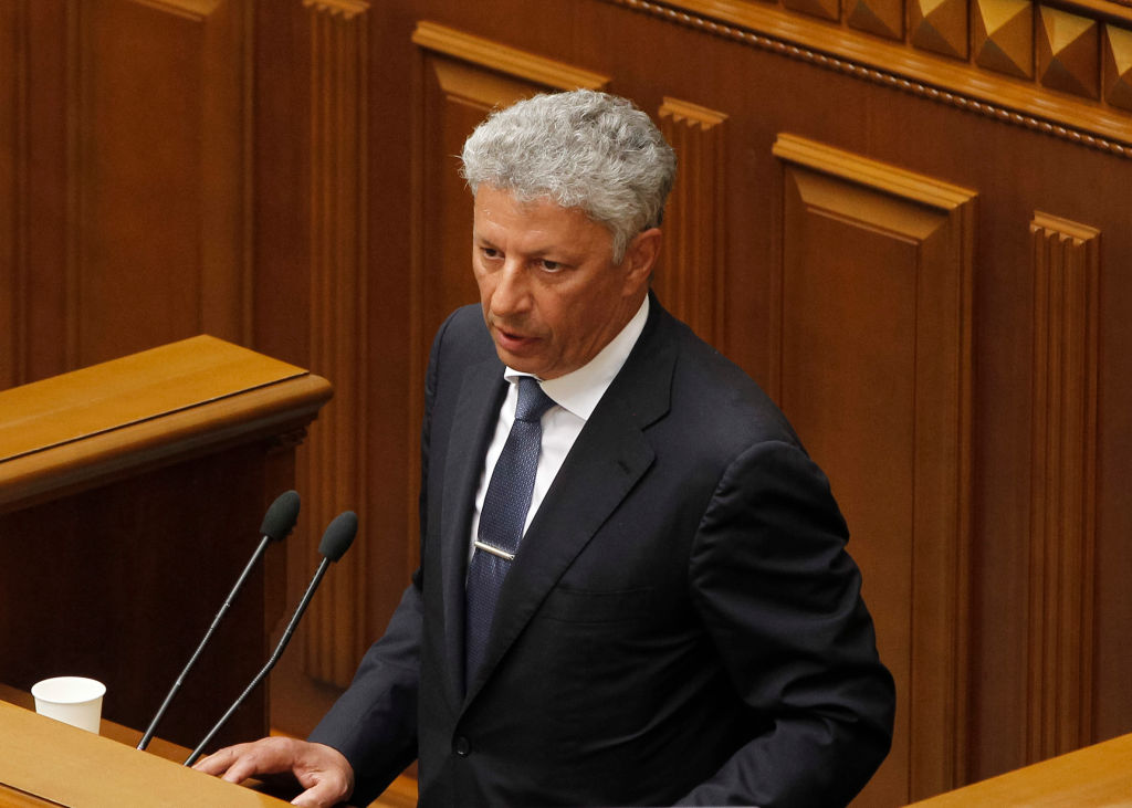 Yuri Boyko, the leader of 'Opposition Platform-For Life,' speaks during the first session of newly Ukrainian Parliament in Kyiv, Ukraine, on Aug. 29, 2019. (STR—NurPhoto/Getty Images)