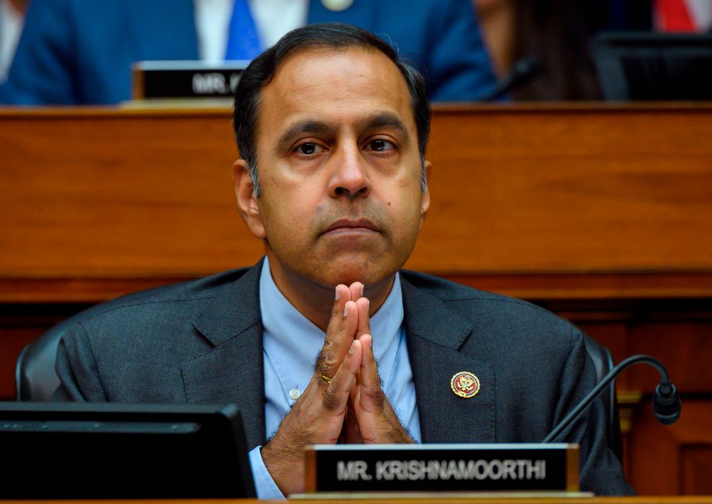 Illinois Rep. Raja Krishnamoorthi before a hearing of the House Permanent Select Committee on Intelligence in Washington, D.C. on  Sept. 26, 2019. (ANDREW CABALLERO-REYNOLDS&mdash;AFP via Getty Images)