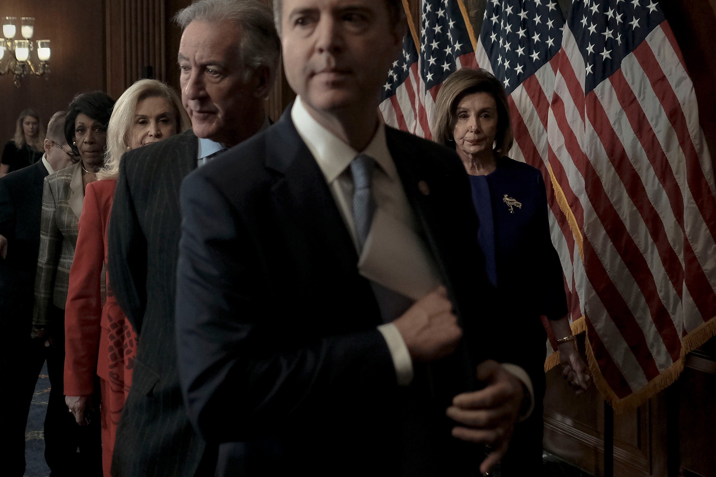 House Democrats unveiled articles of impeachment against President Trump on Dec. 10, charging him with committing two acts of high crimes and misdemeanors: abuse of power and obstruction of Congress. (Gabriella Demczuk for TIME)