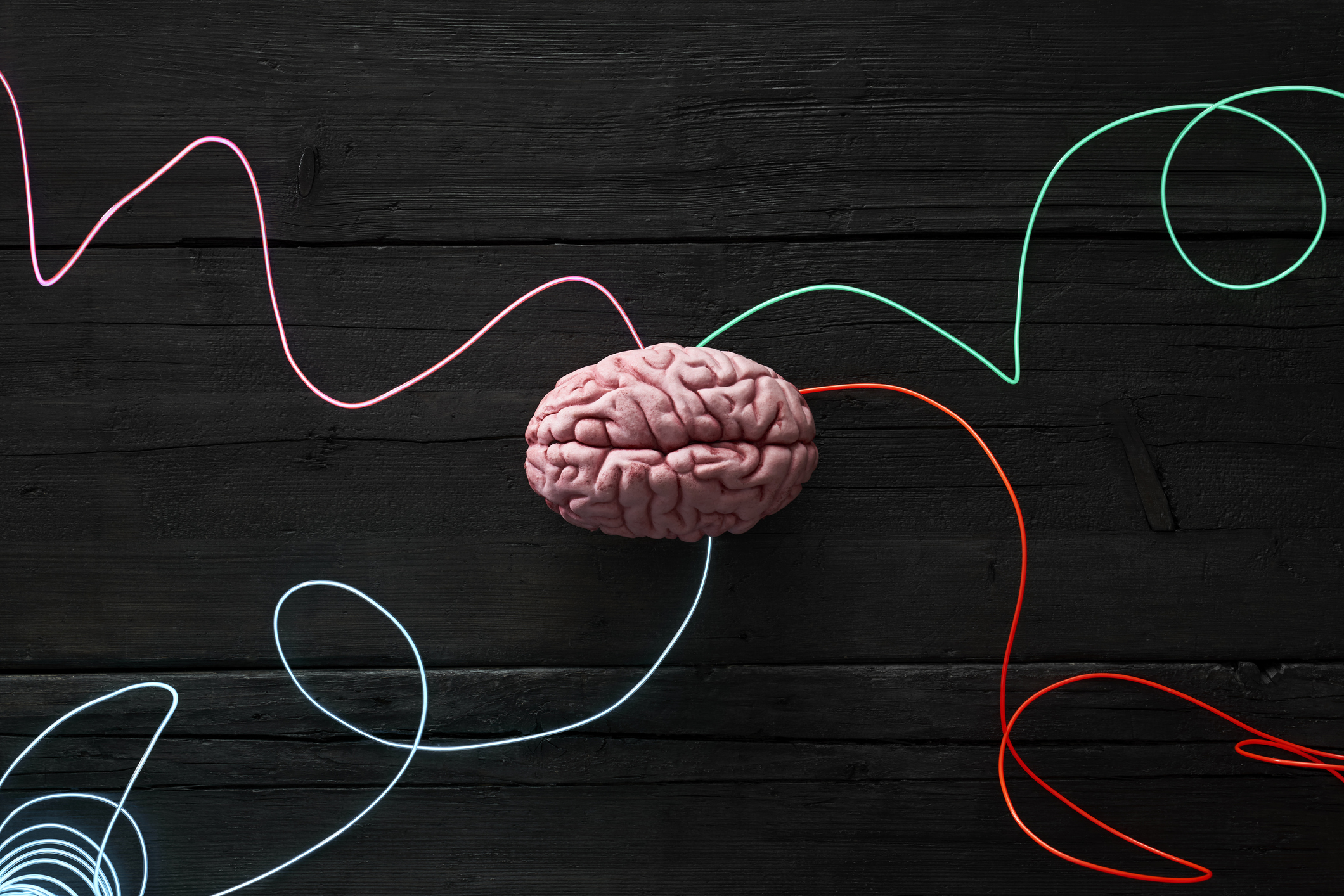 Wired brain illustration