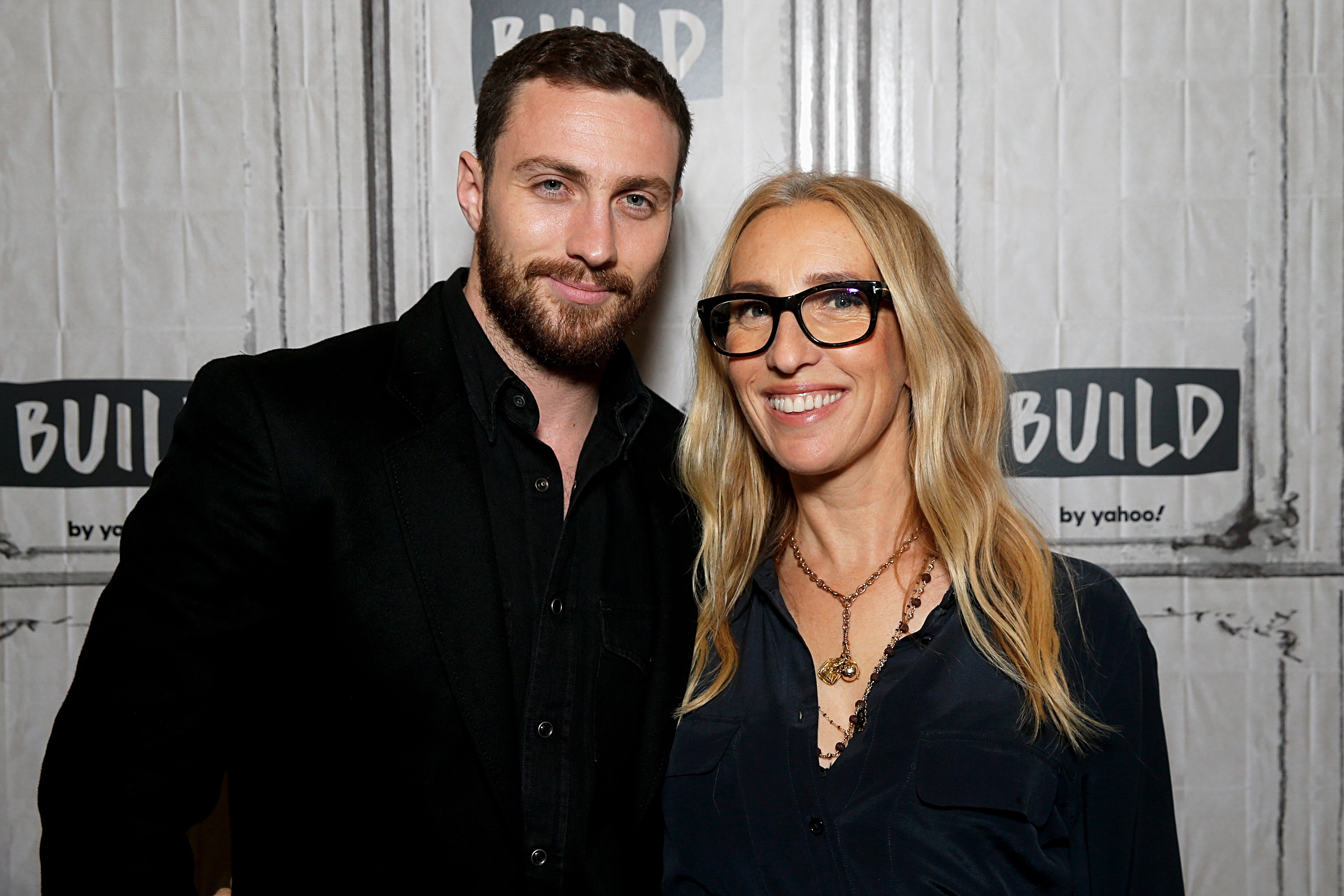 Aaron Taylor-Johnson and Sam Taylor-Johnson attend the Build Series to discuss 'A Million Little Pieces' on December 02, 2019 in New York City. (Getty Images&mdash;2019 Dominik Bindl)