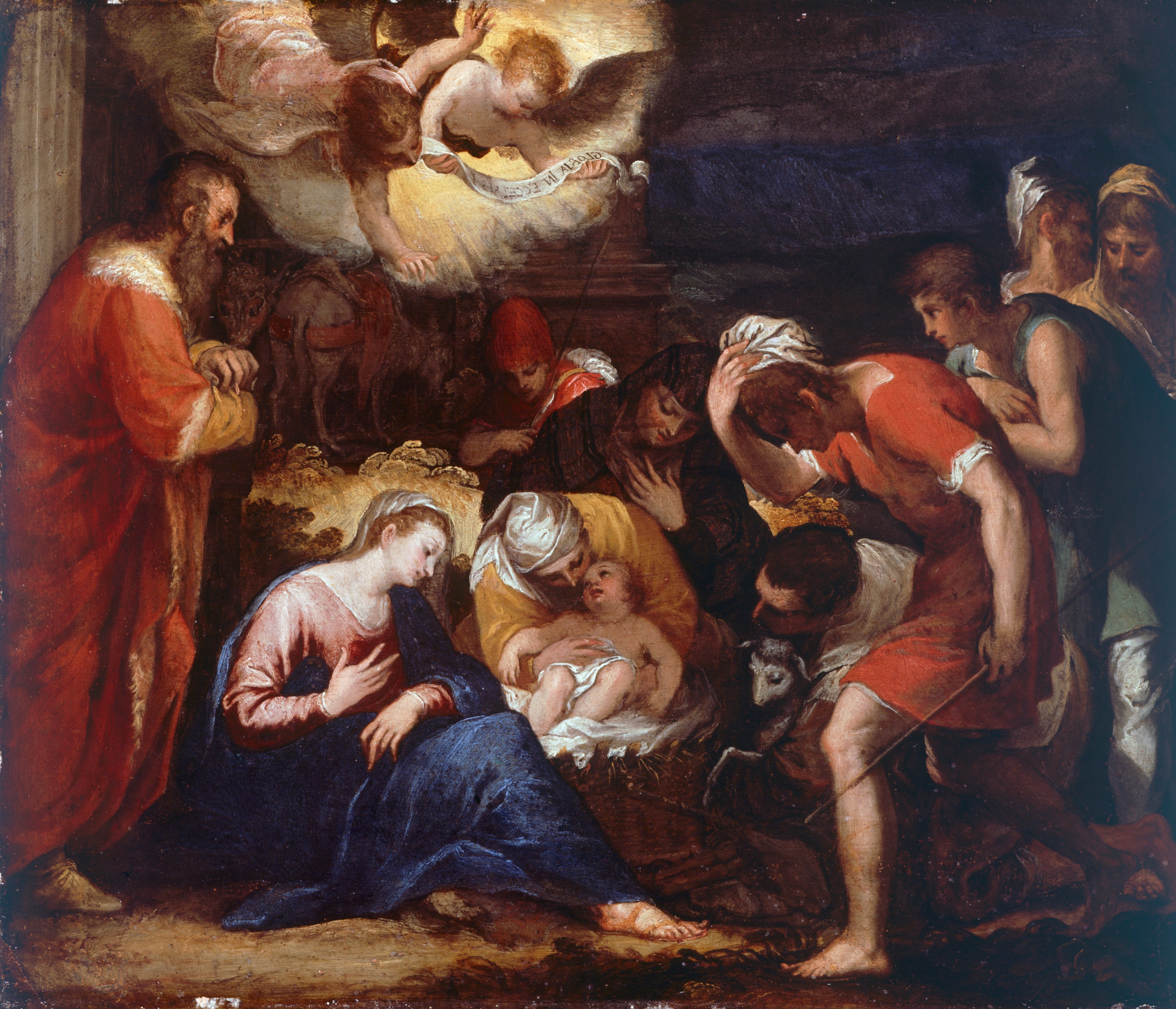 Nativity, painting by Johann Rottenhammer (1564-1625)