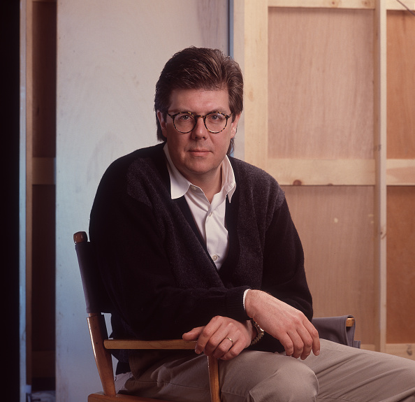 John Hughes on the set of the movie 'Curley Sue' in Chicago, Illinois, on November 28, 1990.