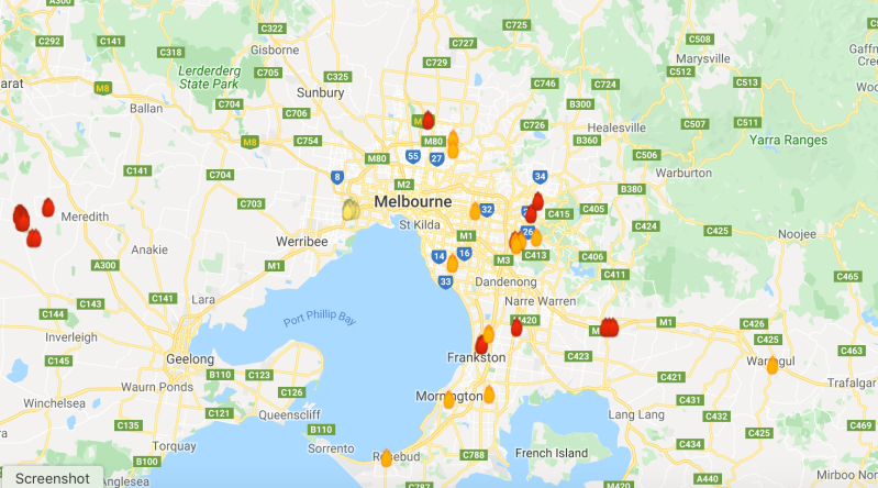 Bushfires burn around Melbourne, Australia