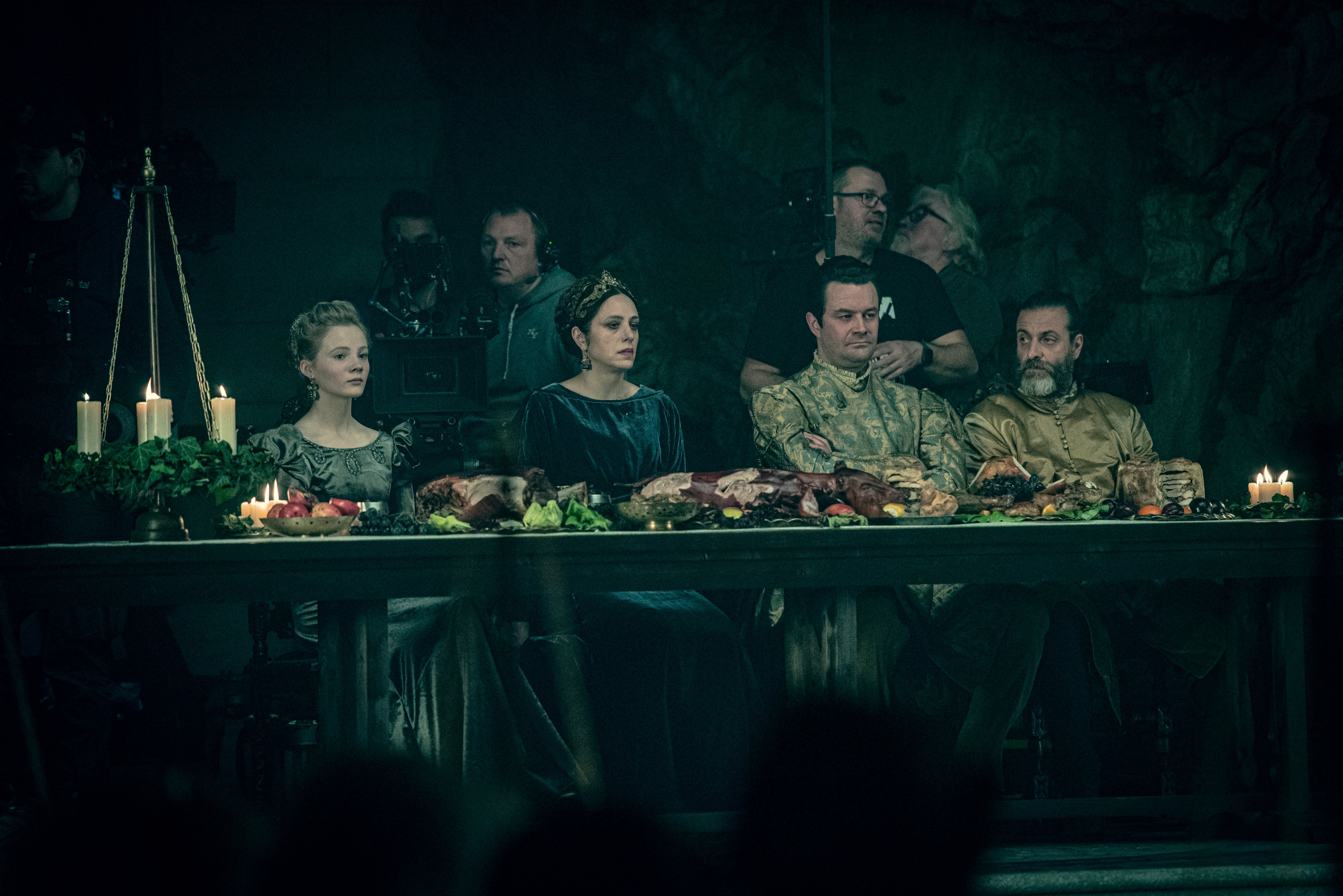 L-R: Freya Allan, Jodhi May, Björn Hlynur Haraldsson and Adam Levy in 'The Witcher' (Katalin Vermes/Netflix)