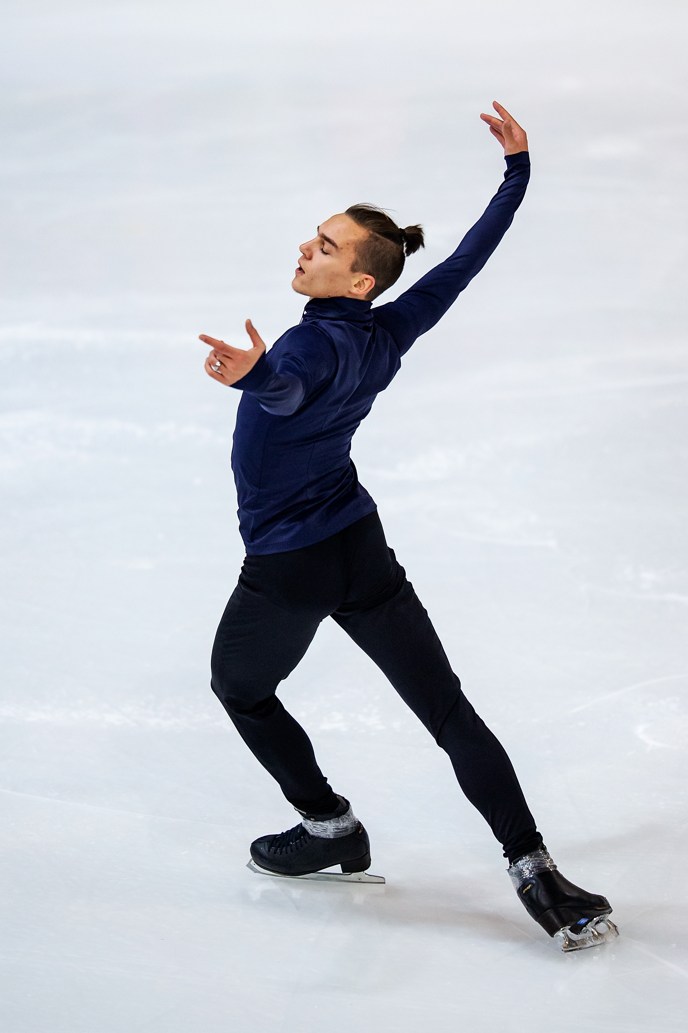 Anton Shulepov of Russia competes in the men's short program during day 1 of the ISU Grand Prix of Figure Skating Internationaux de France at Polesud Ice Skating Rink on Nov. 01, 2019 in Grenoble, France. (Joosep Martinson—Getty Images)