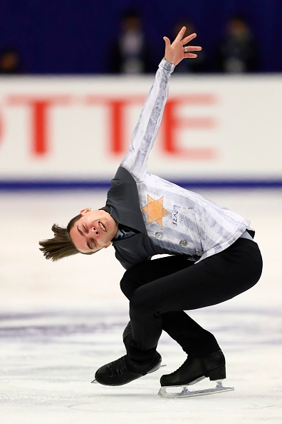 Russia's Anton Shulepov performs in the men free skating at the Grand Prix of Figure Skating 2019/2020 NHK Trophy in Sapporo on November 23, 2019.