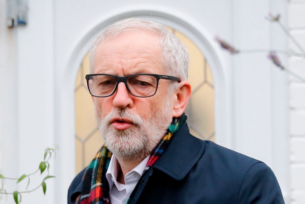 Britain's opposition Labour Party leader Jeremy Corbyn leaves his home in north London on December 17, 2019 for the first full day of the new parliament following the general election. (TOLGA AKMEN/AFP via Getty Images)