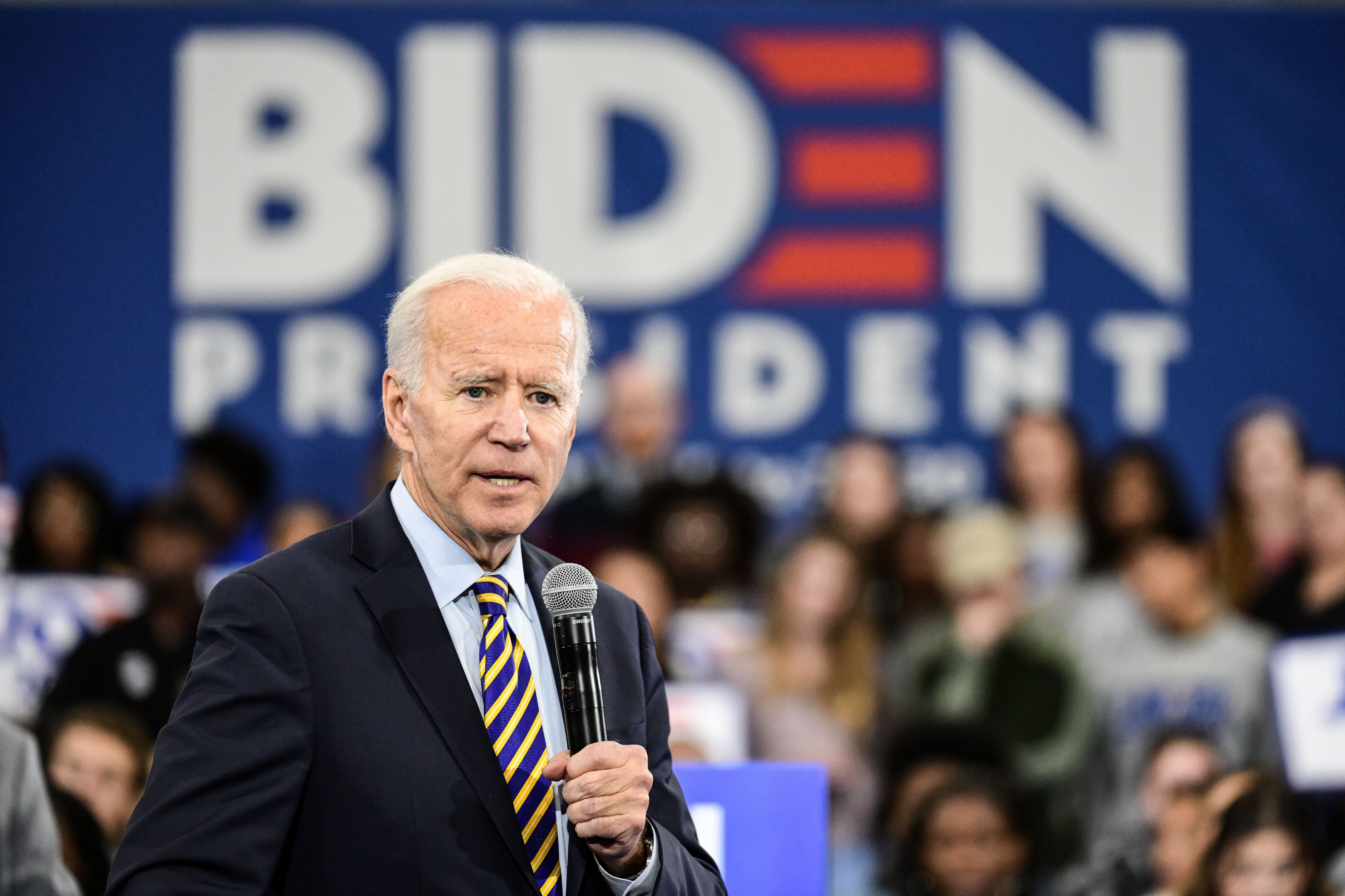 GREENWOOD, SC - NOVEMBER 21: Democratic presidential candidate Joe Biden speaks to the audience during a town hall on Nov. 21, 2019 in Greenwood, South Carolina. (Sean Rayford—Getty Images)