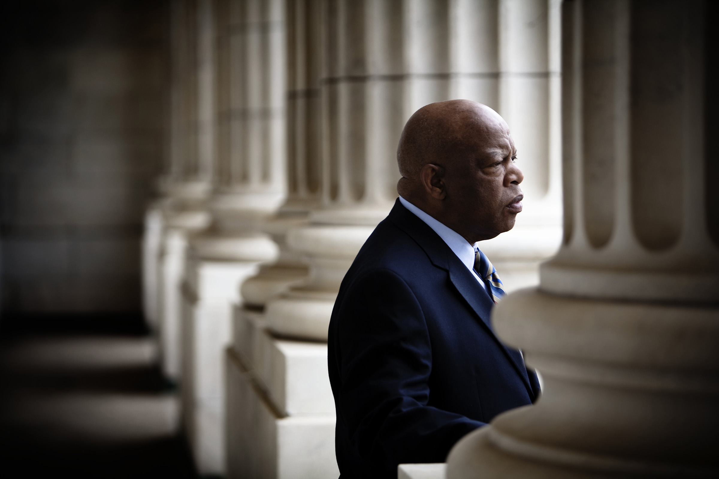 Congressman John Lewis (D-GA) is photographed in his offices in the Canon House office building in Washington, D.C., on March 17, 2009. (Jeff Hutchens—Getty Images)