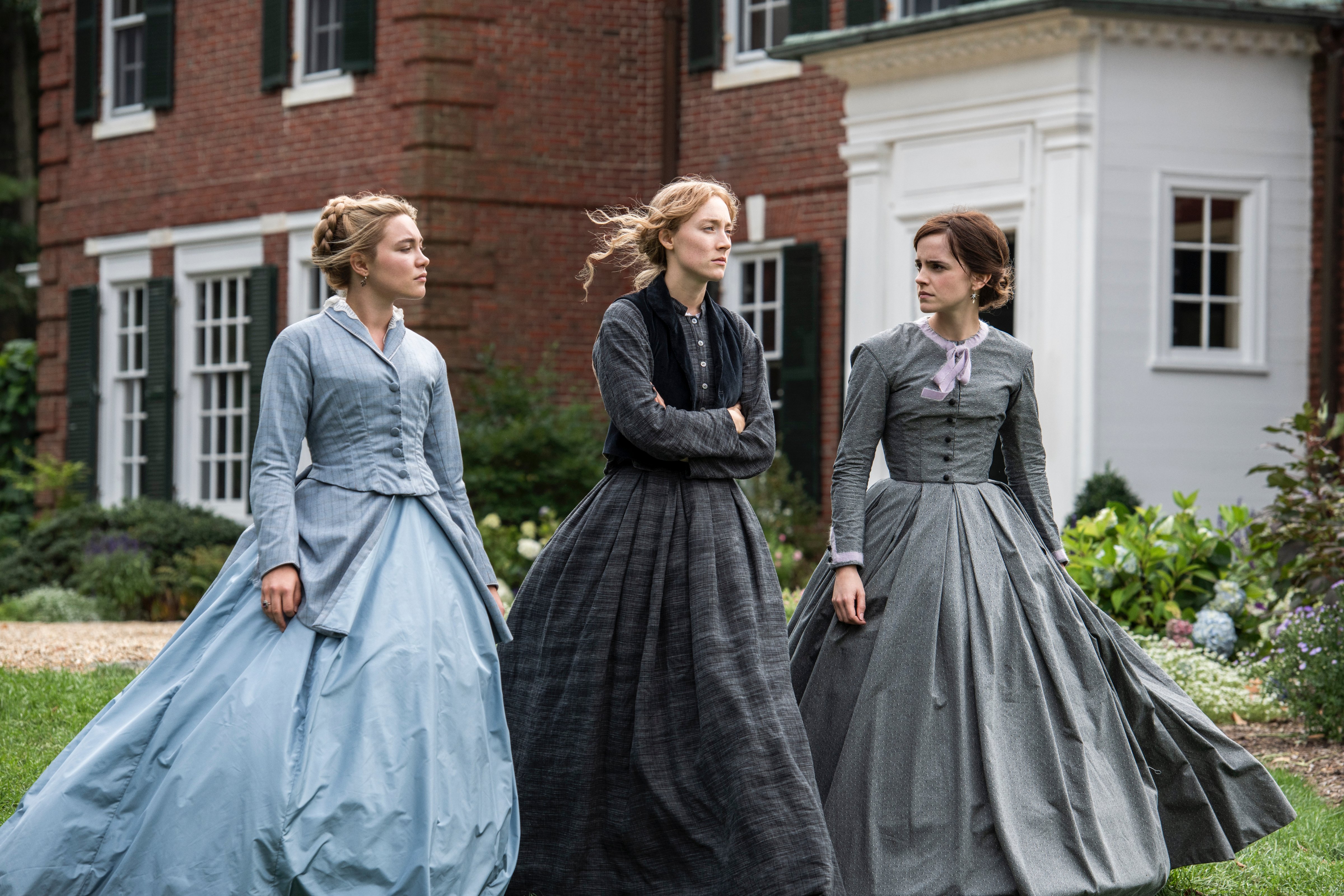 Florence Pugh, Saoirse Ronan and Emma Watson in Greta Gerwig's 'Little Women.' (Wilson Webb—© 2019 CTMG, Inc. All Rights Reserved.)