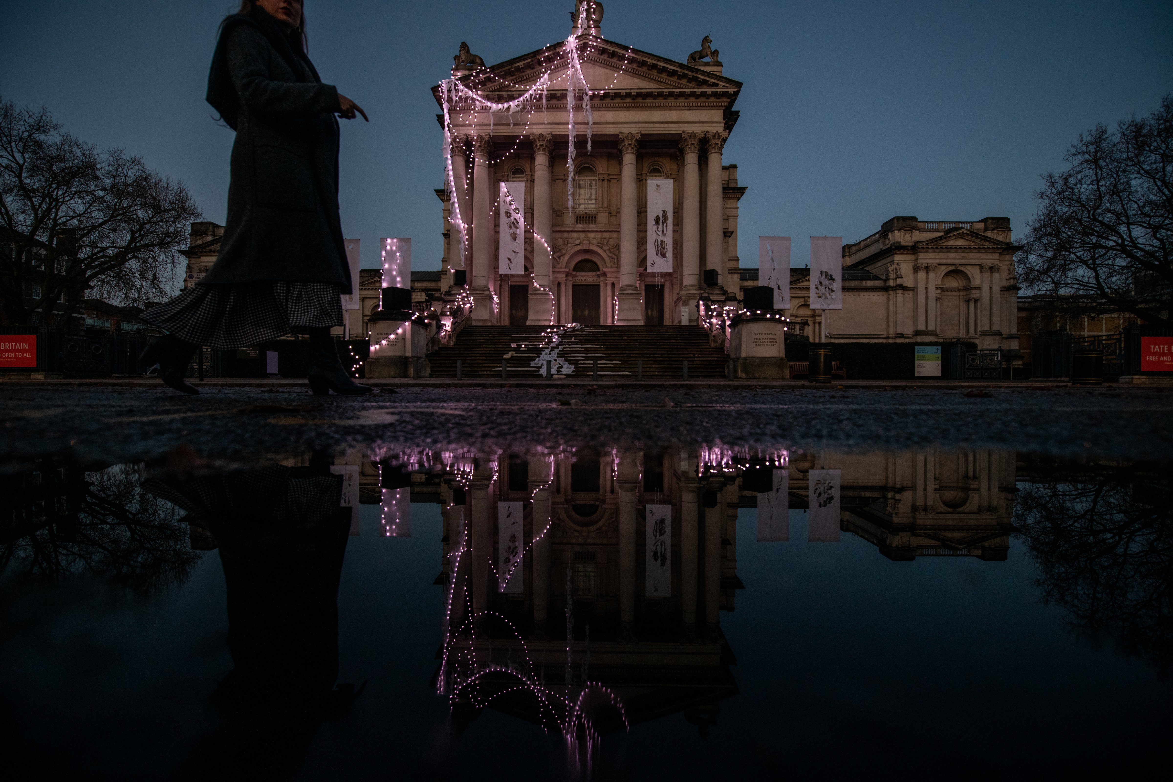 A sculptural installation by artist Anne Hardy is seen on the exterior of Tate Britain on Nov. 29, 2019 in London, England. (Chris J Ratcliffe—Getty Images)