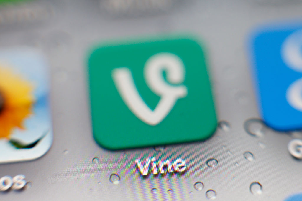 An undated photo of the Twitter Vine iPhone mobile app icon. (Hoch Zwei—Corbis via Getty Images)