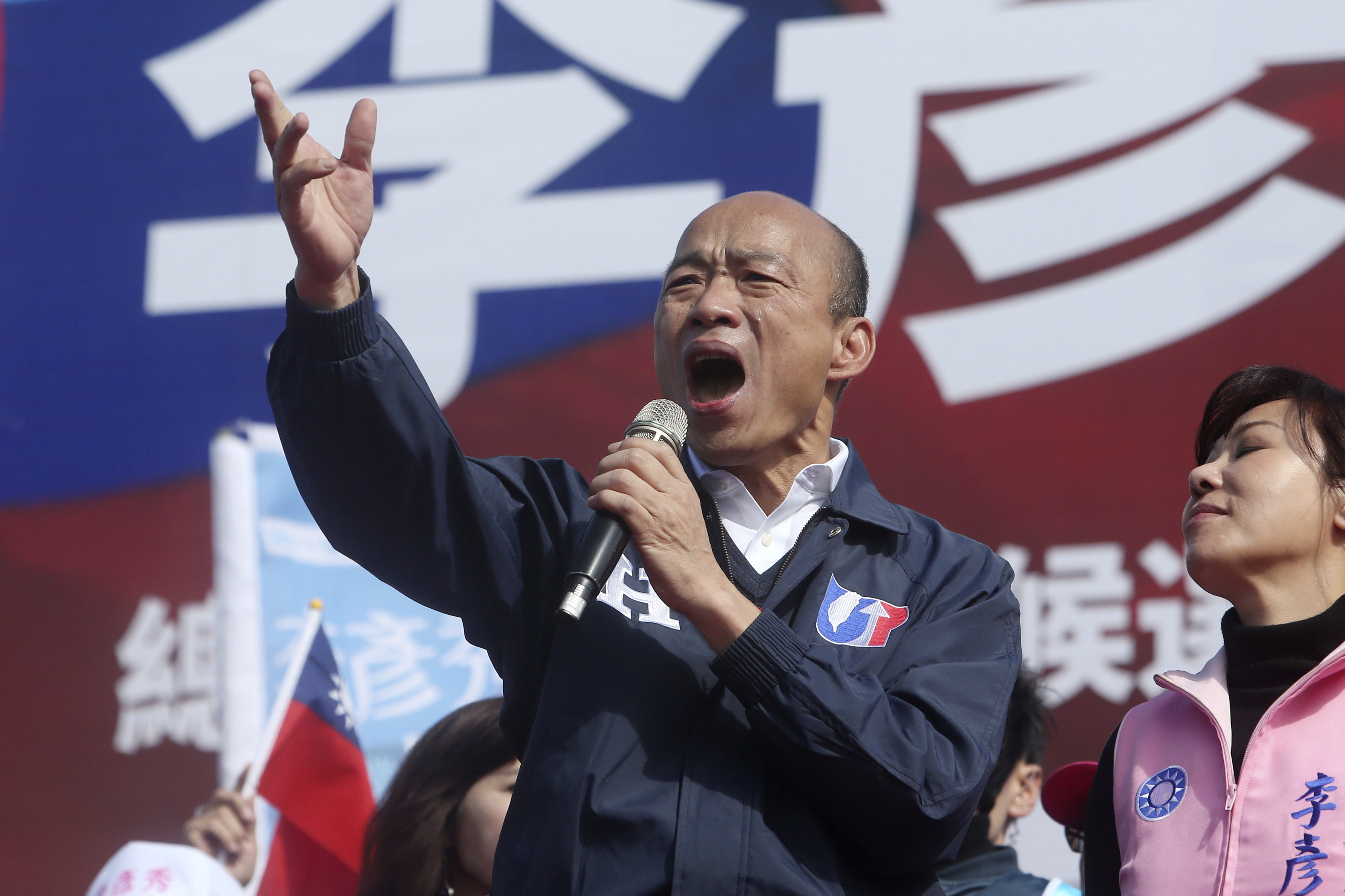 Taiwan's 2020 presidential election candidate, KMT or Nationalist Party's Han Kuo-yu, delivers a speech during a campaign rally in Taipei, Taiwan, Saturday, Dec. 28, 2019. (Chiang Ying-ying–AP)