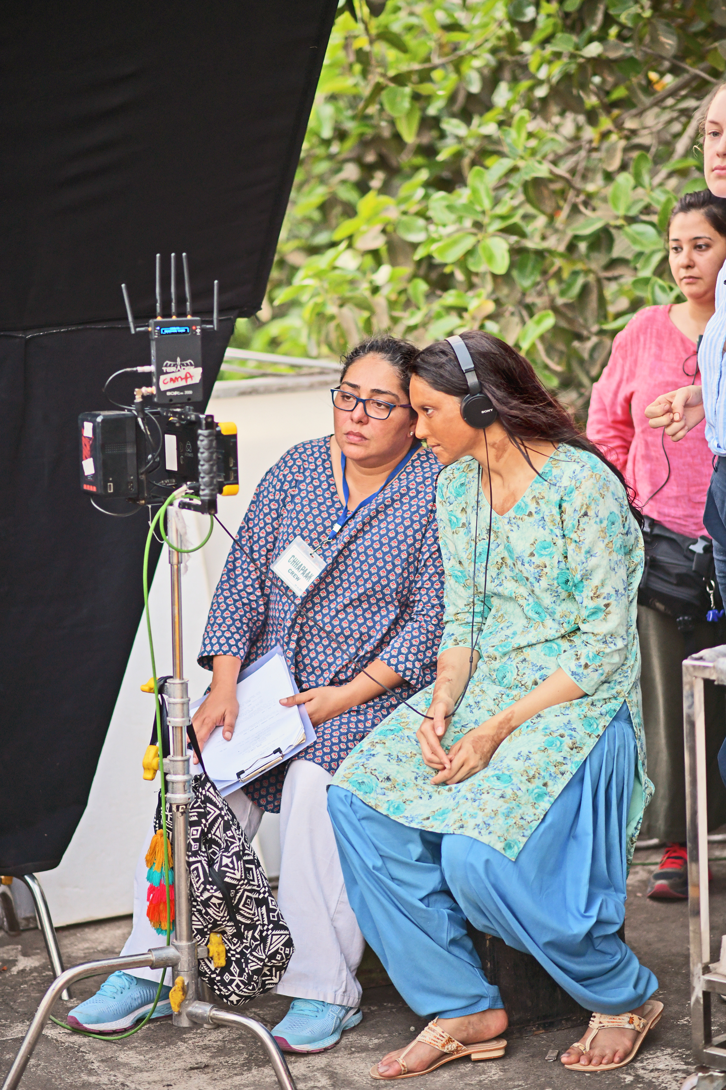 Director Meghna Gulzar and actor Deepika Padukone on the set of Chhapaak (Chhapaak stills)