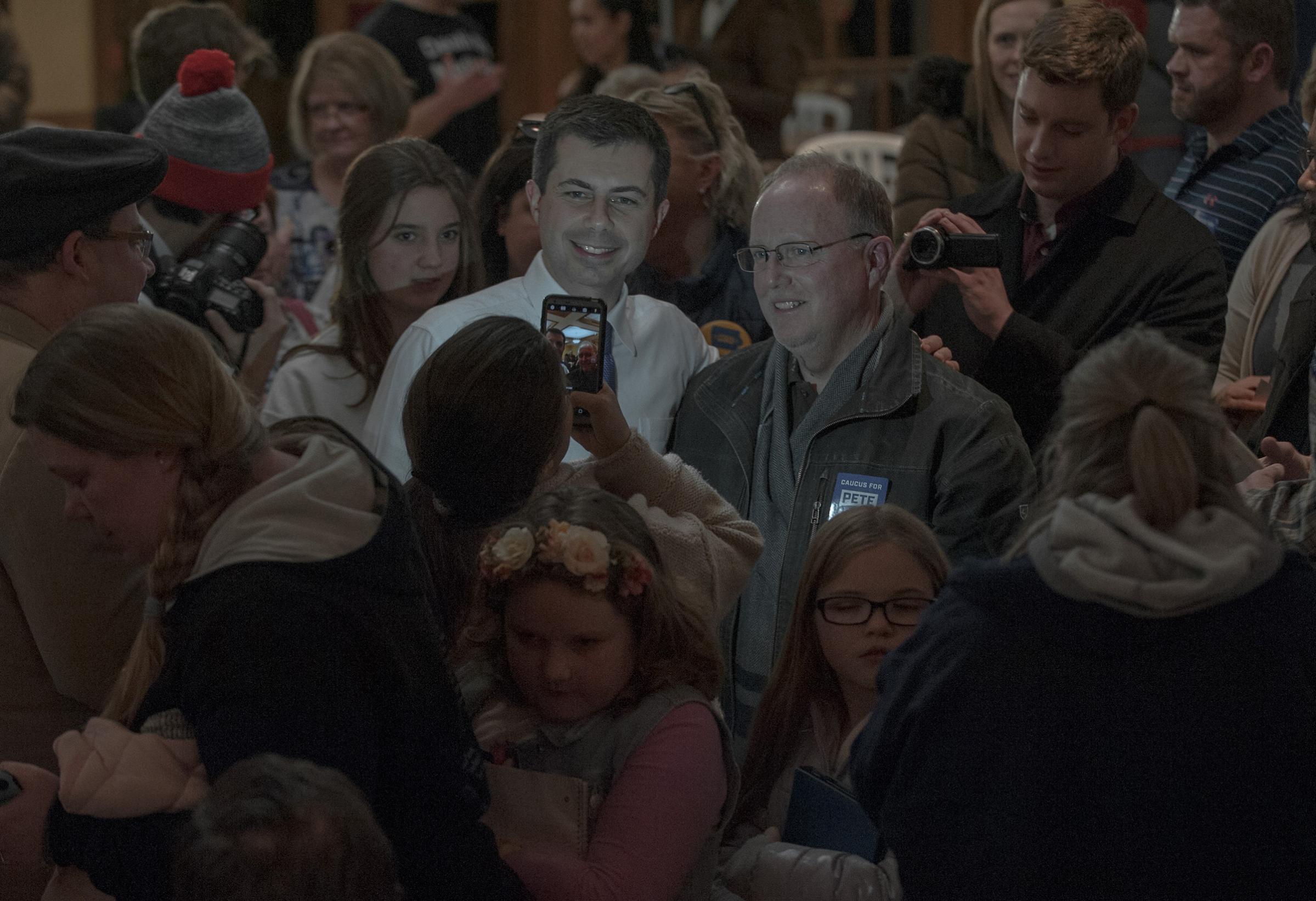 Pete Buttigieg Town Hall in Mason City, IA on Jan. 29, 2020. Photo by September Dawn Bottoms for TIME.
