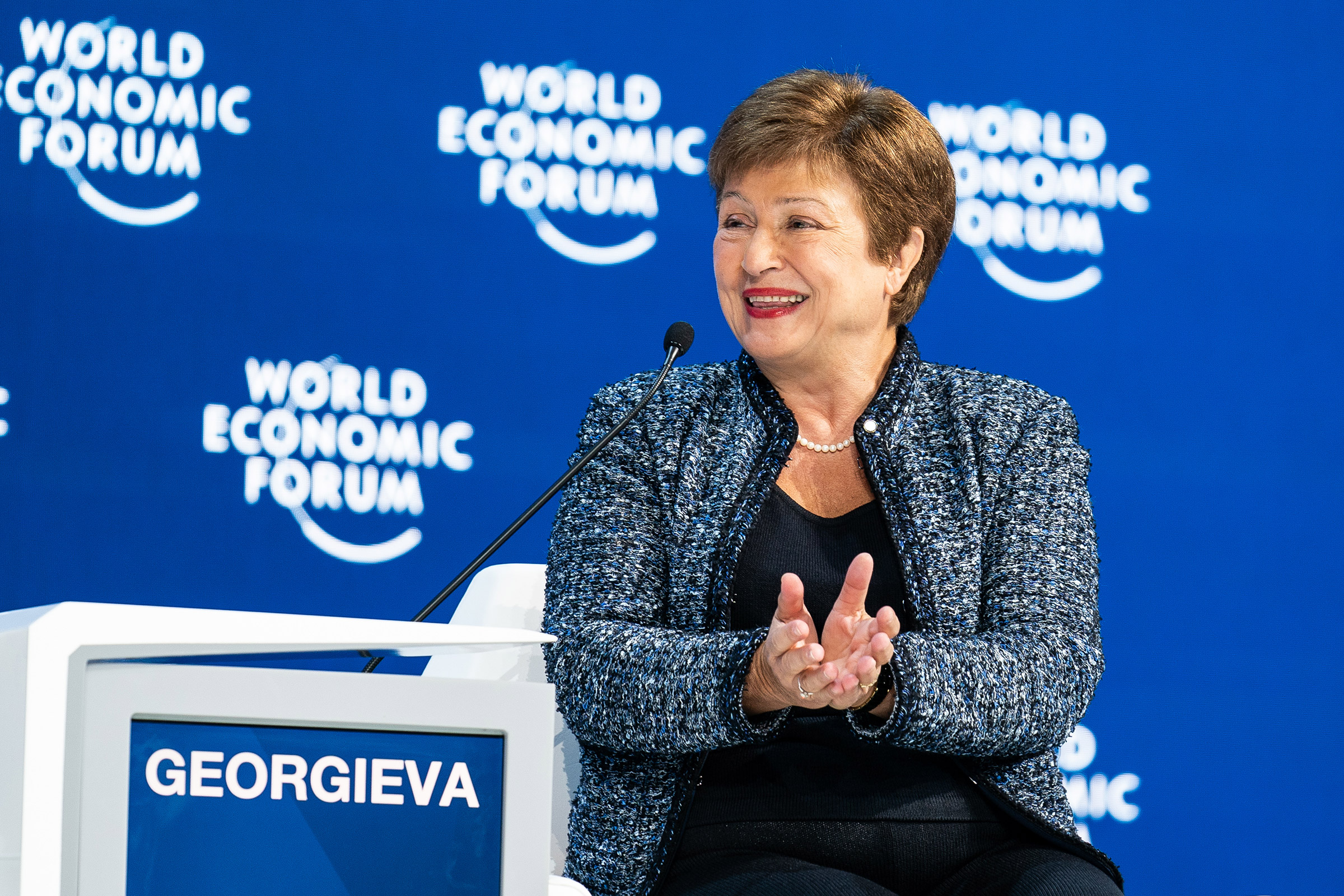 Georgieva took office as managing director of the International Monetary Fund in October (Sikarin Fon Thanachaiary—World Economic Forum)