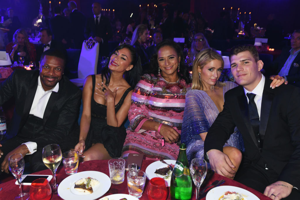 Chris Tucker, Nicole Scherzinger, Isabel dos Santos, Paris Hilton and Chris Zylka attends the de Grisogono party during the 71st annual Cannes Film Festival at Villa des Oliviers on May 15, 2018 in Cap d'Antibes, France. (David M. Benett/Dave Benett/Getty Images)
