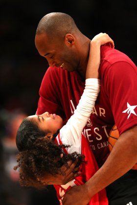 Bryant holds his daughter Gianna, thenÂ 9, before the 2016 NBA All-Star Game in Toronto