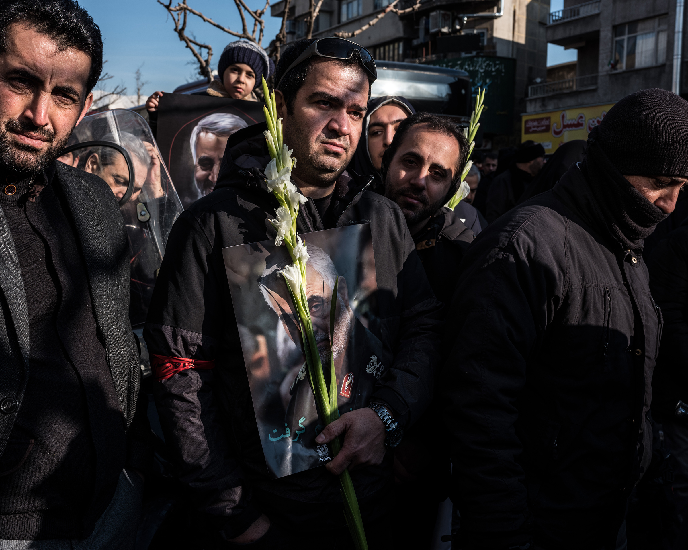 Vast crowds gathered in the streets of Iran's capital on Jan. 6 for a final farewell. (Newsha Tavakolian—Magnum Photos for TIME)