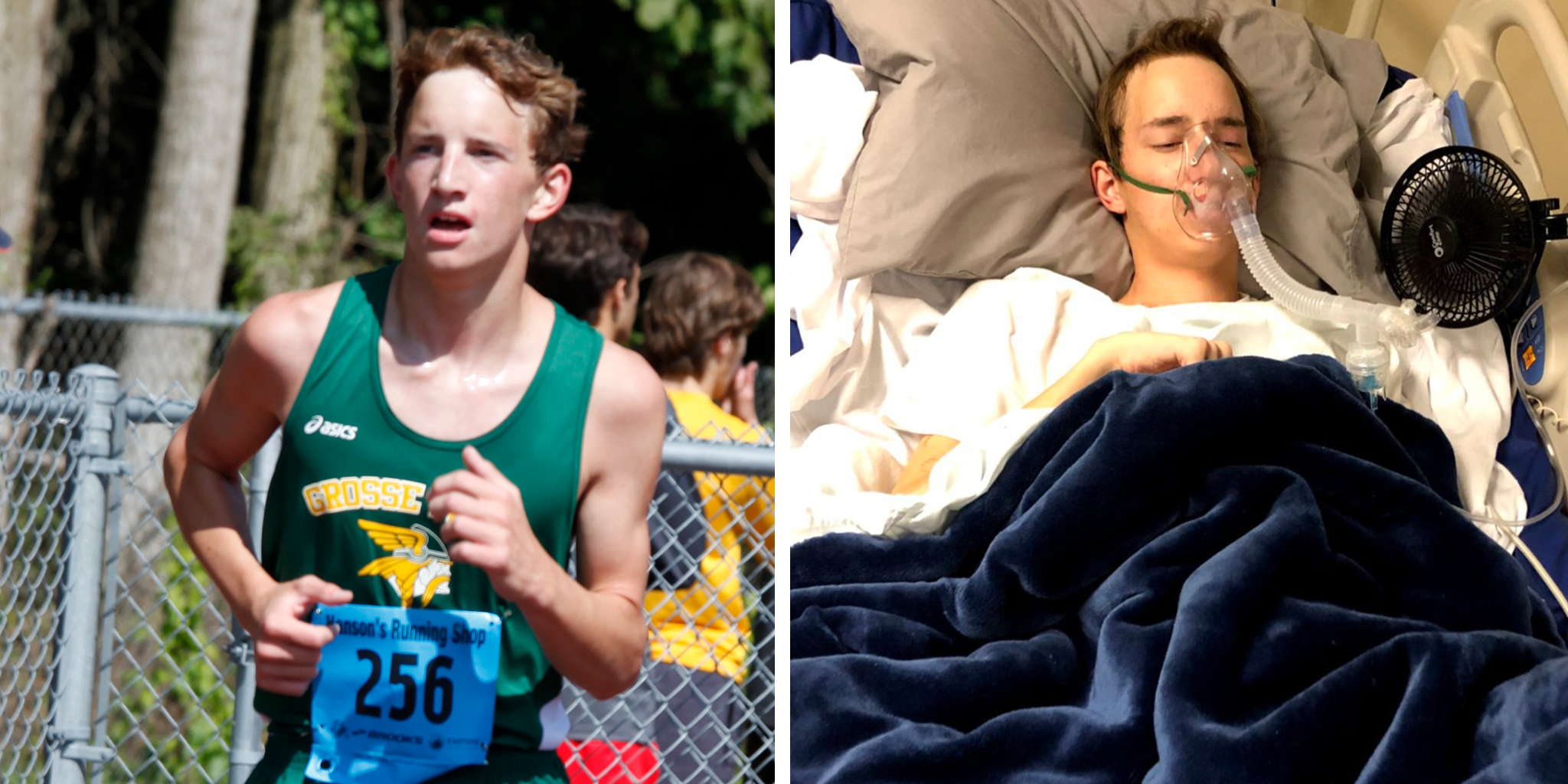 Daniel Ament, before and during his illness. (Photos courtesy of the Ament family)