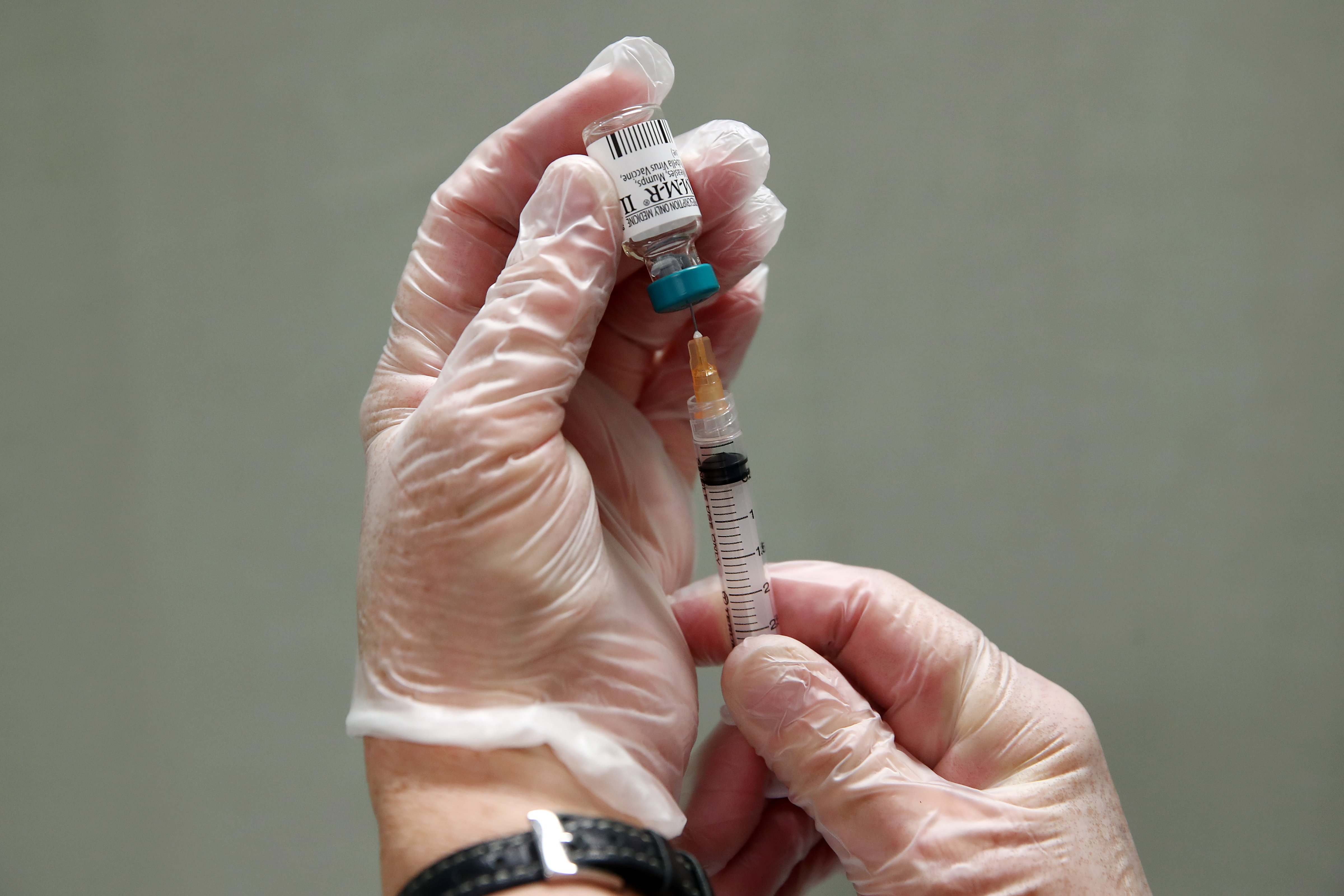 A measles vaccine is prepared on Sept. 10, 2019 in Auckland, New Zealand. (Fiona Goodall/Getty Images)