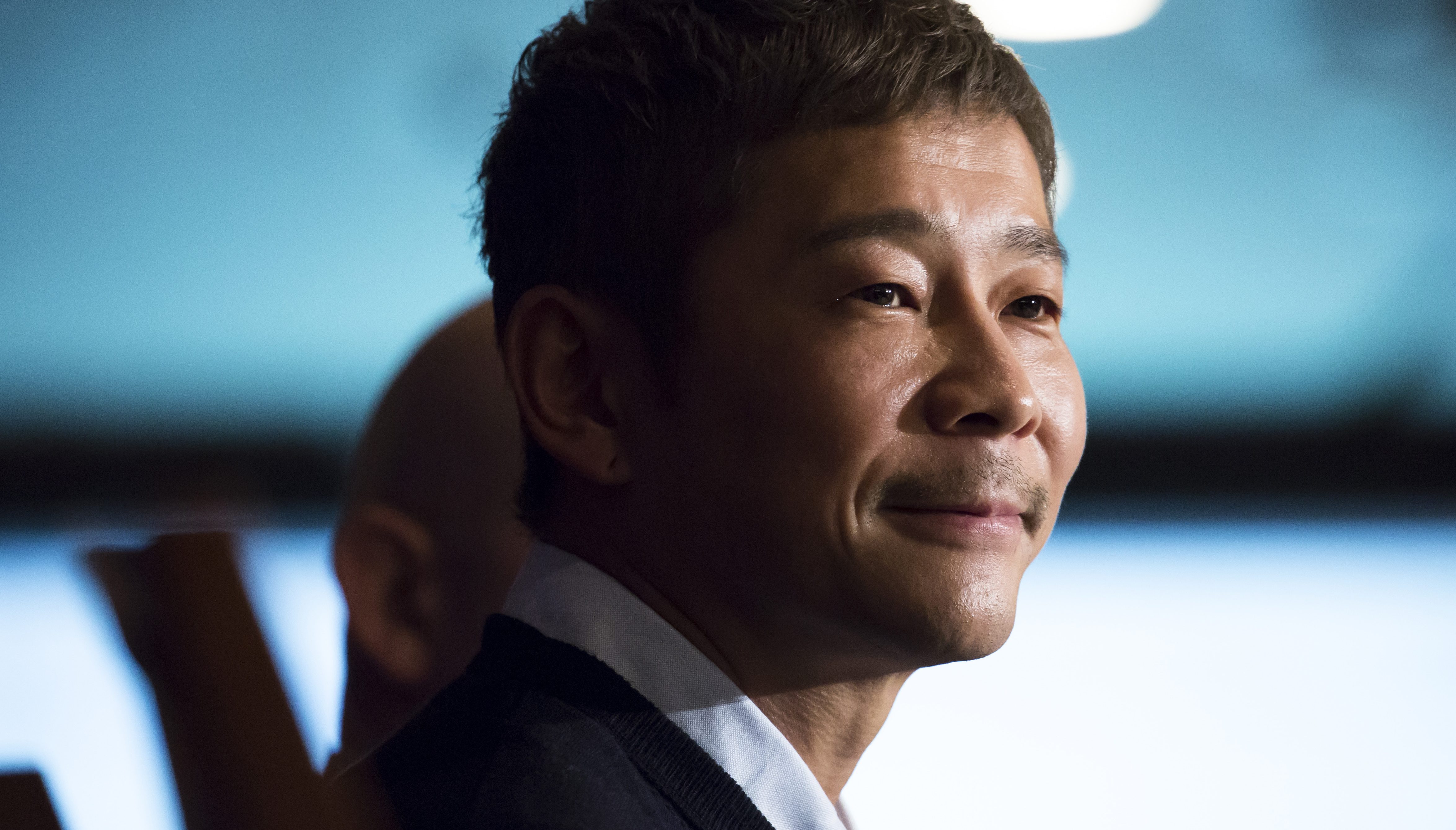 Yusaku Maezawa attends a news conference in Tokyo, Japan, on Oct. 9, 2018. (Tohomohiro Ohsumi—Bloomberg/Getty Images)