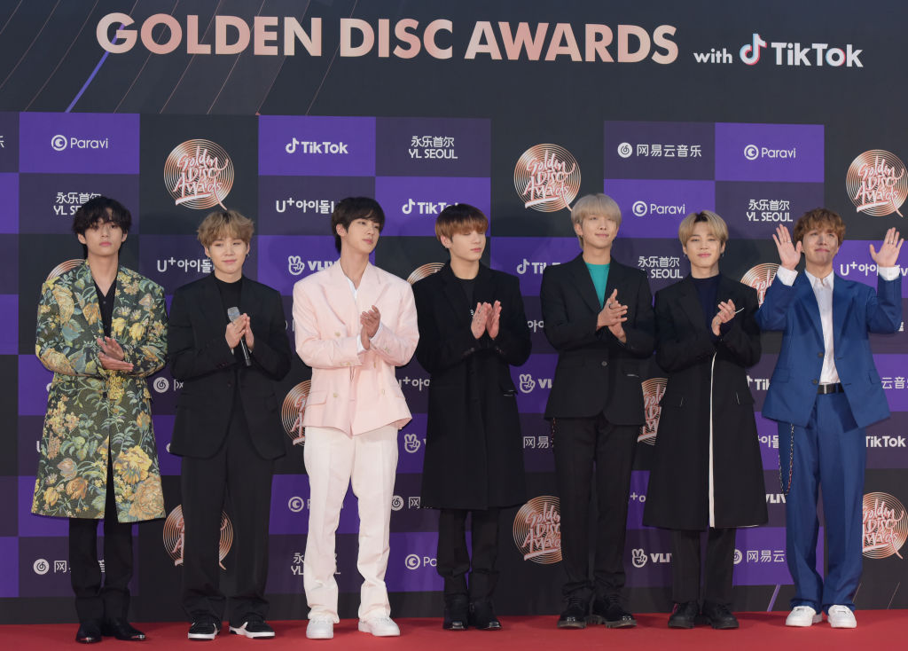 BTS arrives at the photocall for the 34th Golden Disc Awards on January 05, 2020 in Seoul, South Korea. (The Chosunilbo JNS—Imazins/Getty Images)