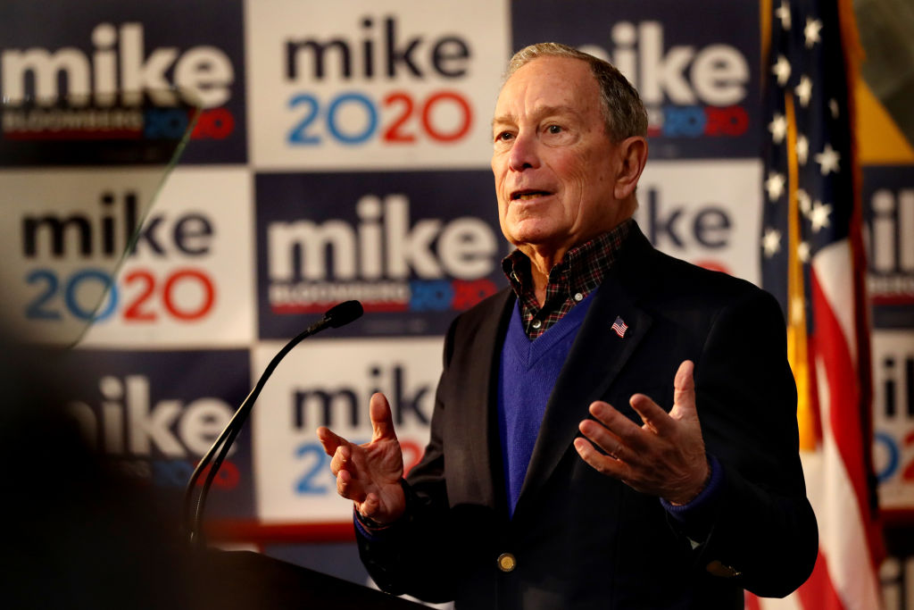 Presidential candidate Michael Bloomberg speaks at an event in Oakland, California, on January 17, 2020. (Ray Chavez—MediaNews Group via Getty Images)
