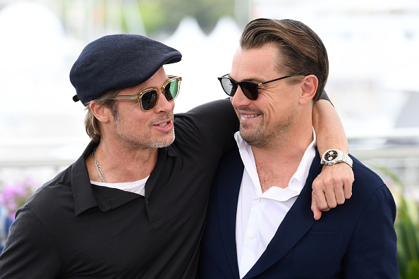Brad Pitt and Leonardo DiCaprio attend the photocall for "Once Upon A Time...In Hollywood" during the 72nd annual Cannes Film Festival in Cannes, France, on May 22, 2019.