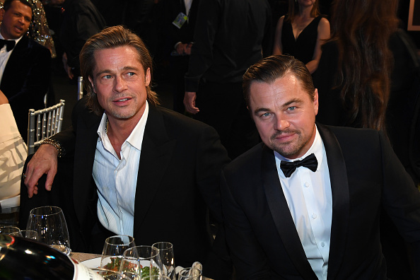 Brad Pitt and Leonardo DiCaprio attend the 26th Annual Screen Actors Guild Awards at the Shrine Auditorium in Los Angeles, California, on January 19, 2020.