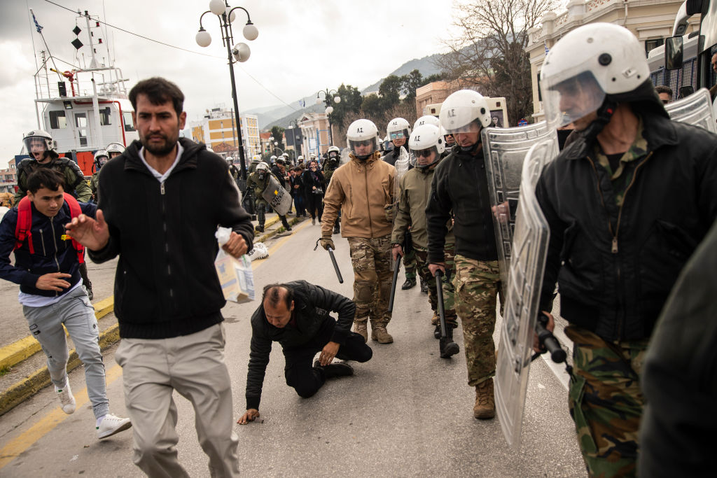 Greek Police Clash With Migrants