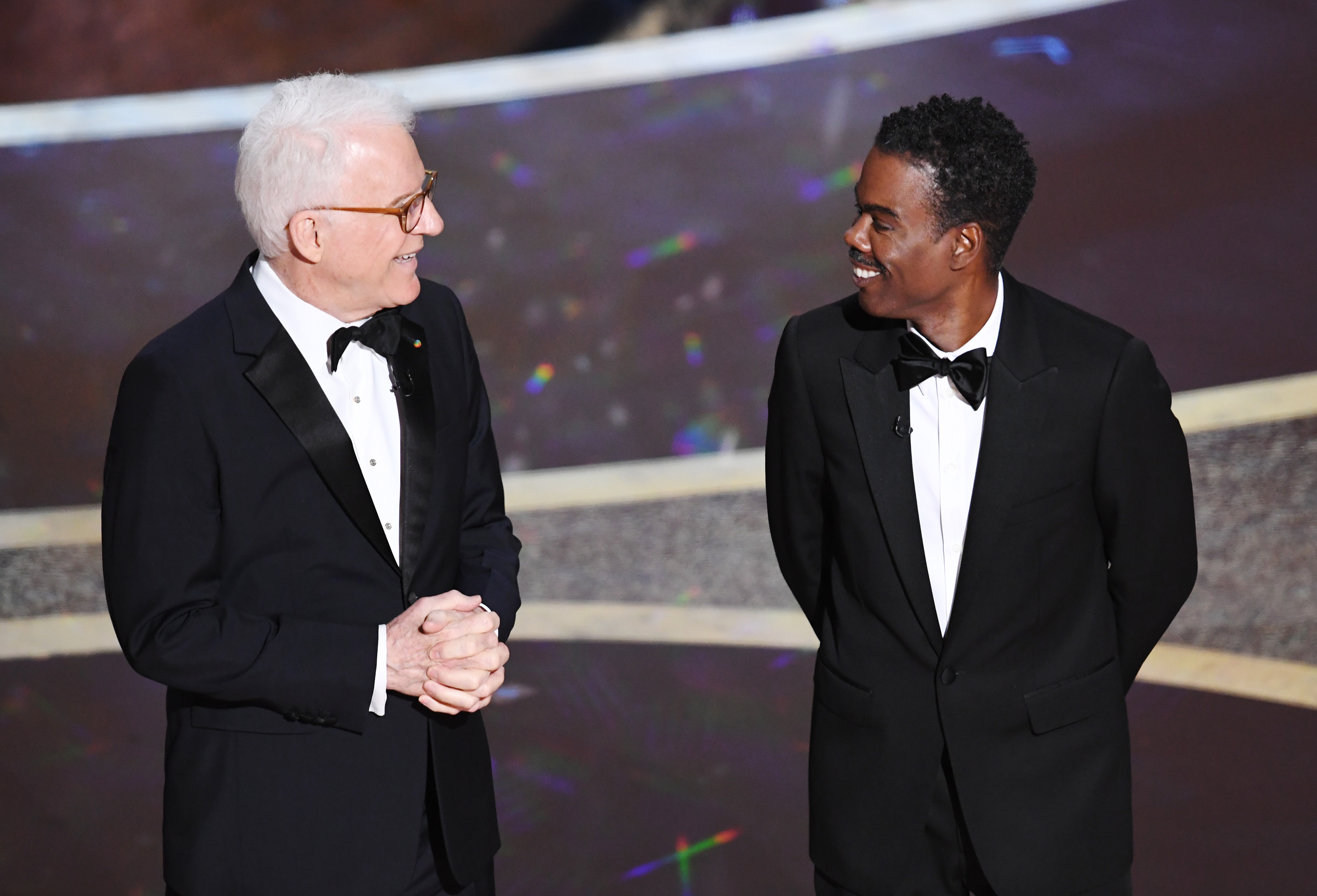 HOLLYWOOD, Steve Martin and Chris Rock onstage during the 92nd Annual Academy Awards on February 09, 2020 in Hollywood, California. (Getty Images—2020 Getty Images)
