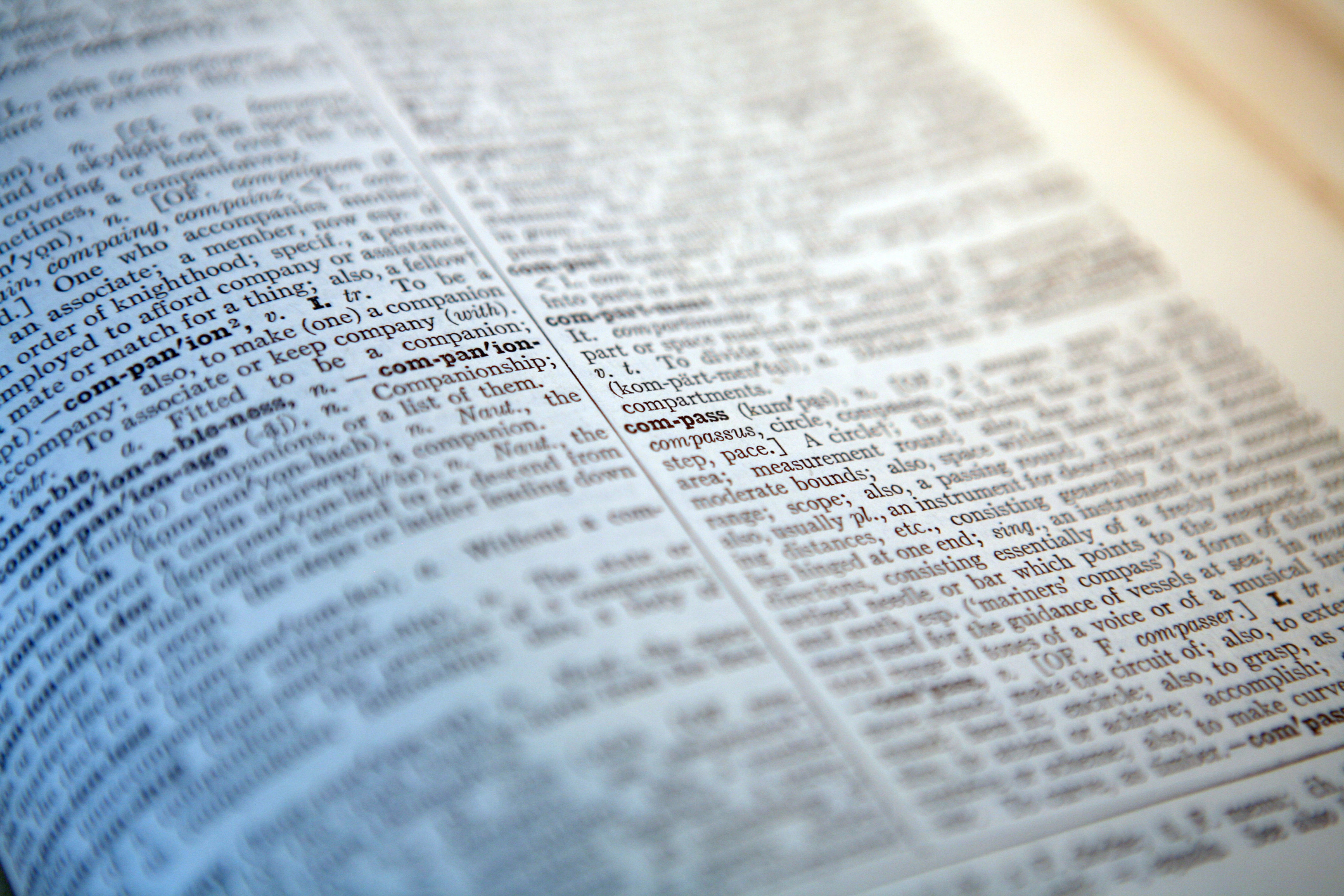 Closeup of Dictionary