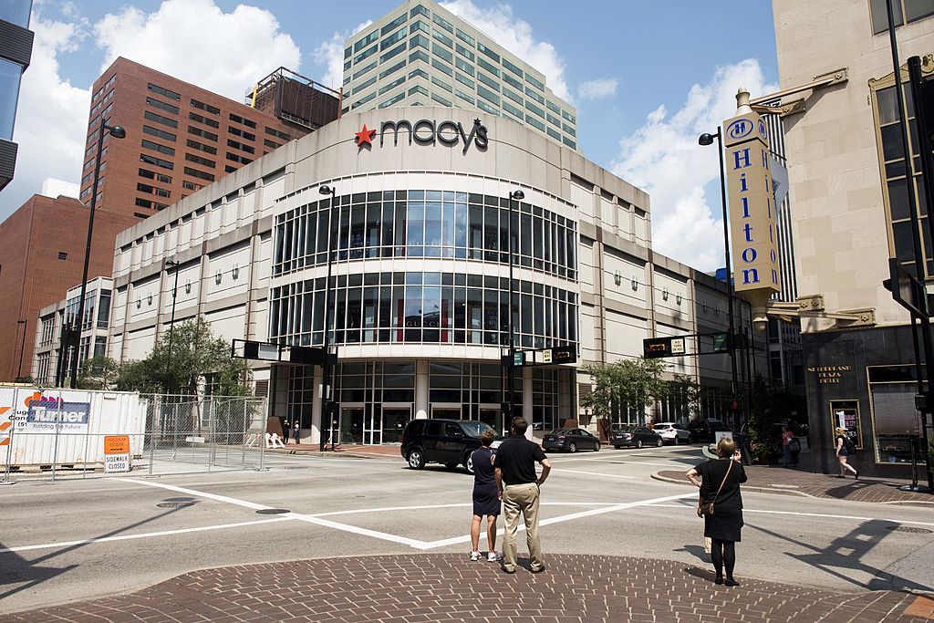Macy's is closing 125 stores and its corporate offices in Cincinnati, Ohio, as it works to restructure amid the digital retail economy. Pictured, the Macy's in downtown Cincinnati. (Ty Wright—Bloomberg/Getty Images)
