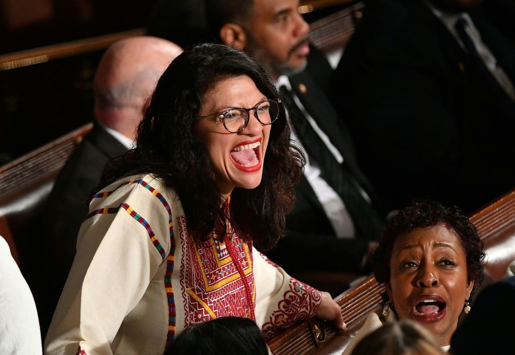 Representative from Michigan Rashida Tlaib is seen before the start of the State Of The Union address by US President Donald Trump at the US Capitol in Washington, DC, on February 4, 2020. (Photo by MANDEL NGAN/AFP via Getty Images)