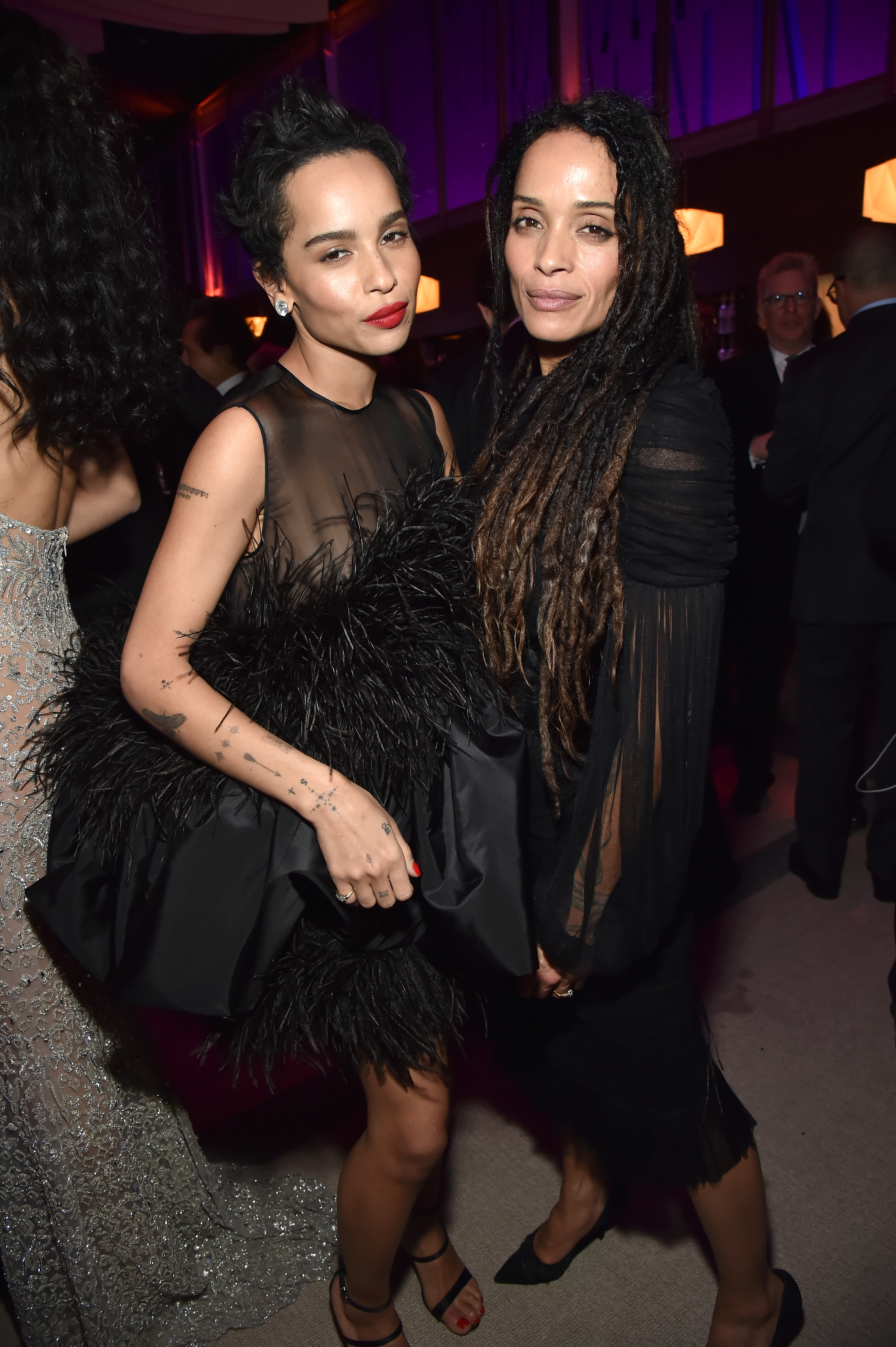 Zoe Kravitz and Lisa Bonet attend the 2018 Vanity Fair Oscar Party on March 4, 2018. (Photo by Kevin Mazur/Getty Images) (Mazur—WireImage/VF18/Getty Images)