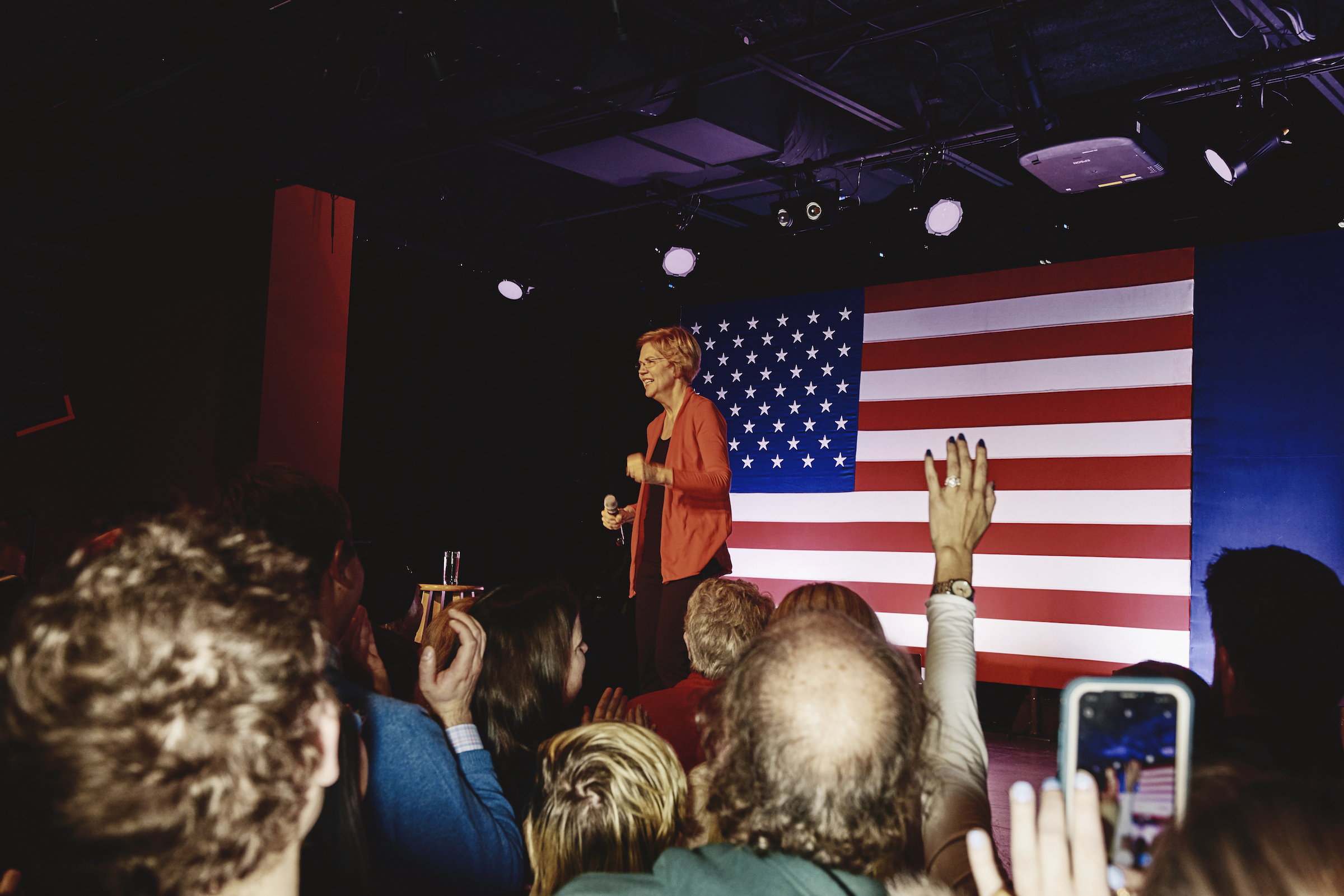 Derry, New Hampshire - February 6, 2020: Elizabeth Warren speaking at her Derry GOTV Event at the Tupelo Music Hall in Derry, New Hampshire. Credit: Tony Luong for Time