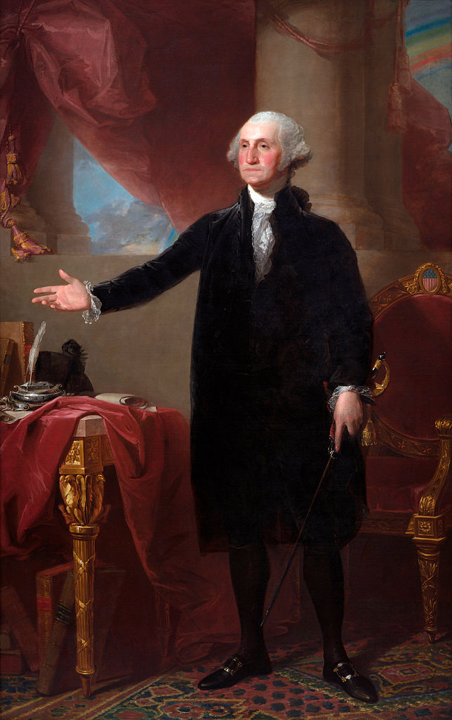 Gilbert Stuart's 1796 portrait of George Washington (also known as the Lansdowne Portrait) at the National Portrait Gallery in Washington, D.C. (VCG Wilson/Corbis—Getty Images)