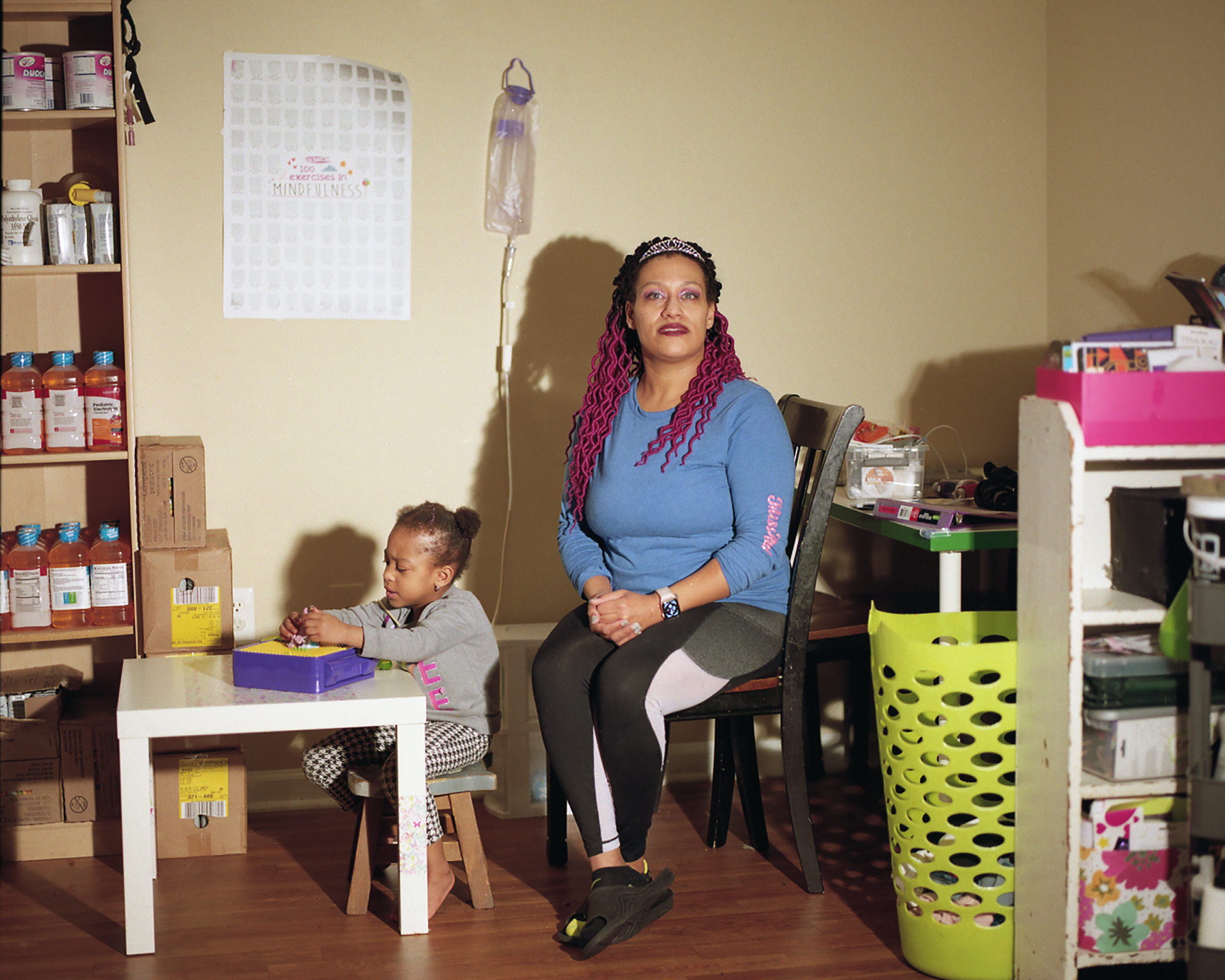 A third-floor walk-up isn’t ideal for Shneila Lee’s children with special needs, but she worries she won’t find another landlord willing to accept her housing subsidy. (Kennedi Carter for TIME)
