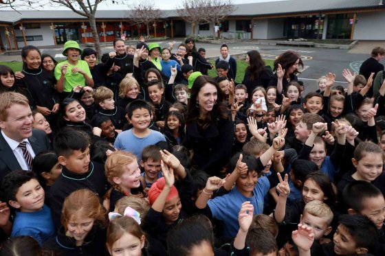 â€œI just still feel a closeness to the people Iâ€™m meant to be representing,â€ says Ardern, visiting a school in July
