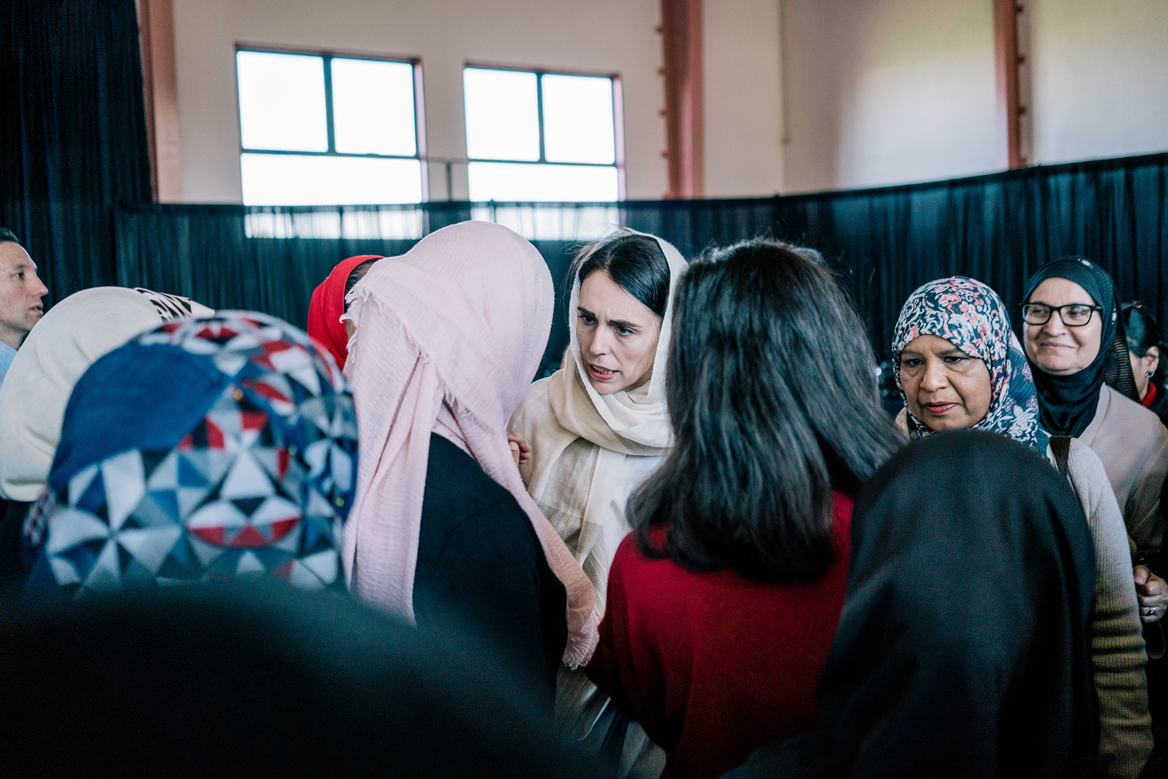 Ardern at an Islamic Women’s Council of New Zealand conference in Auckland in August