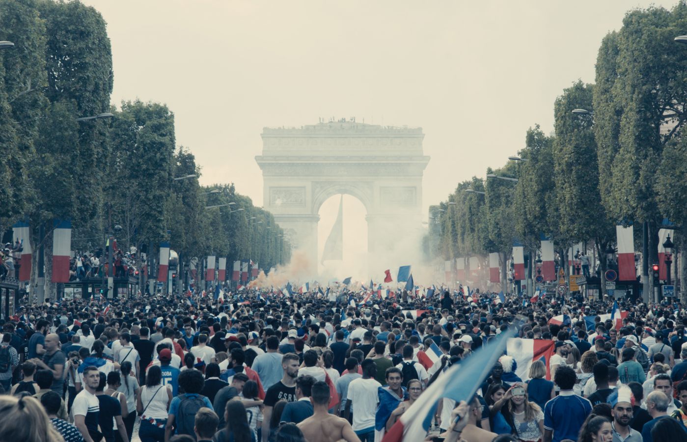 Asked why the film opens on the Avenue des Champs-Élysées, in the wake of France's 2018 World Cup win, Ly says, "It is a patriotic film about France." (Amazon Studios)