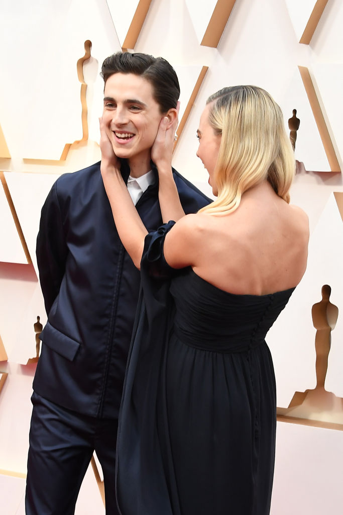 Timothée Chalamet and Margot Robbie attend the 92nd Annual Academy Awards at Hollywood and Highland on February 09, 2020 in Hollywood, California. (WireImage—2020 Steve Granitz)