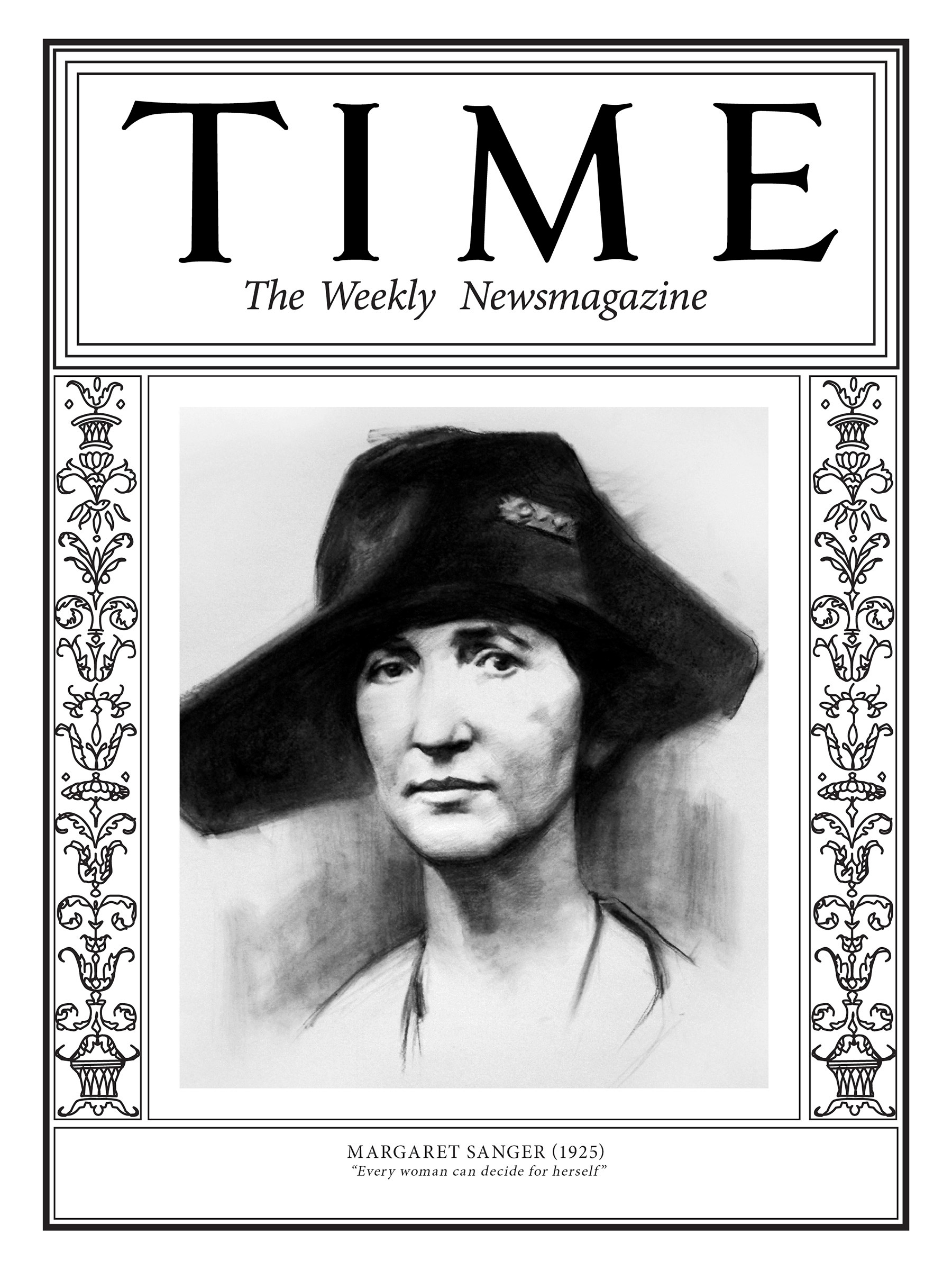 <a href="https://fineartamerica.com/featured/margaret-sanger-1925-time.html"><strong>Buy the cover art→</strong></a> (Illustration by Matt Smith for TIME; GPA/Getty)